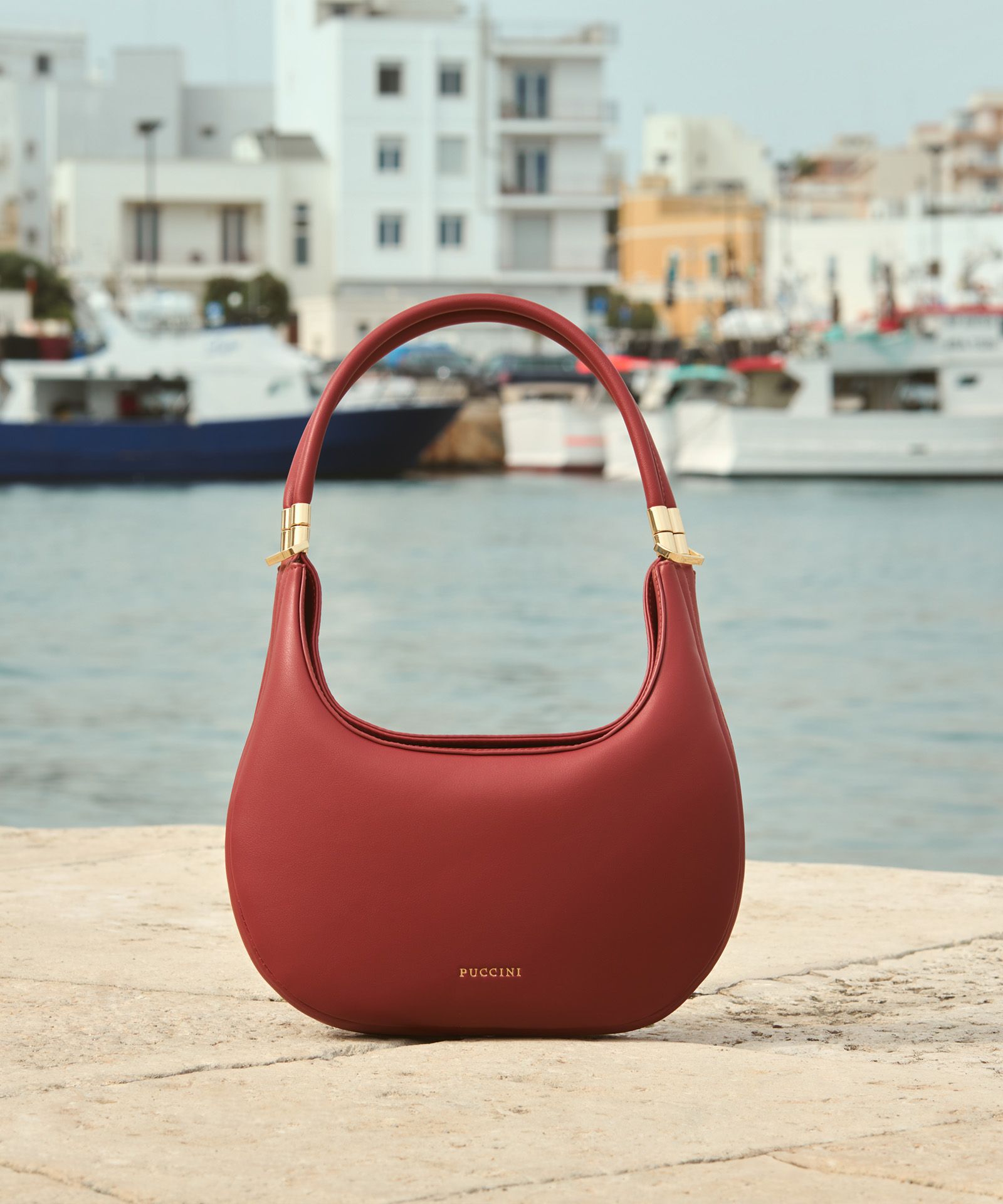 Сучасна чотиристороння сумка для перенесення червона