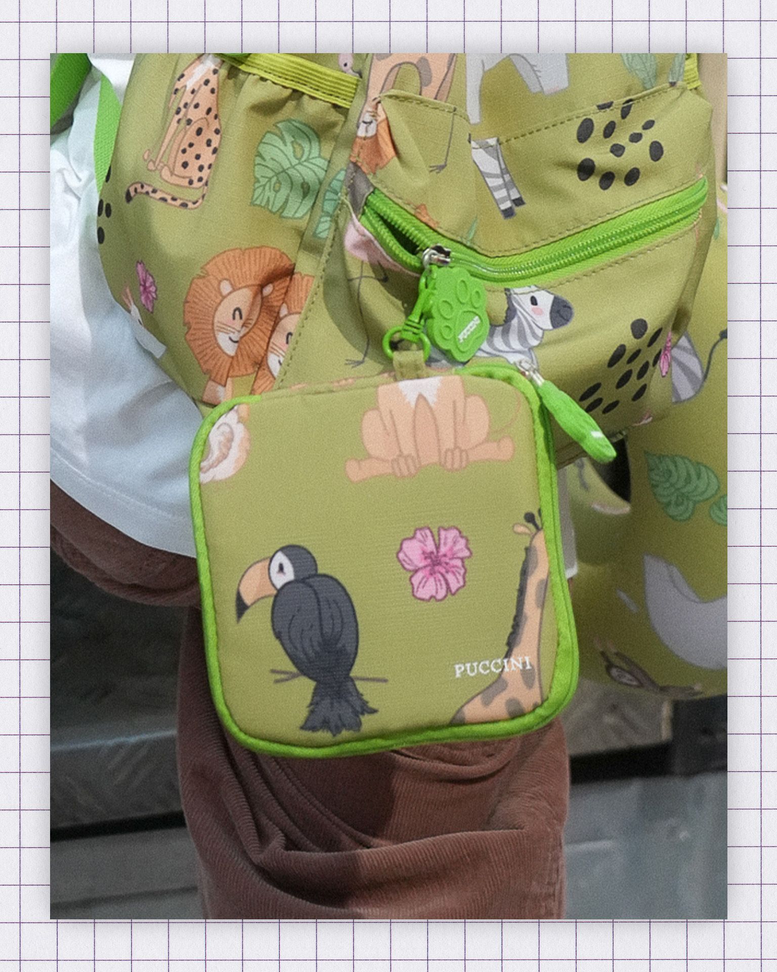 Дитячий гаманець сафарі зелений