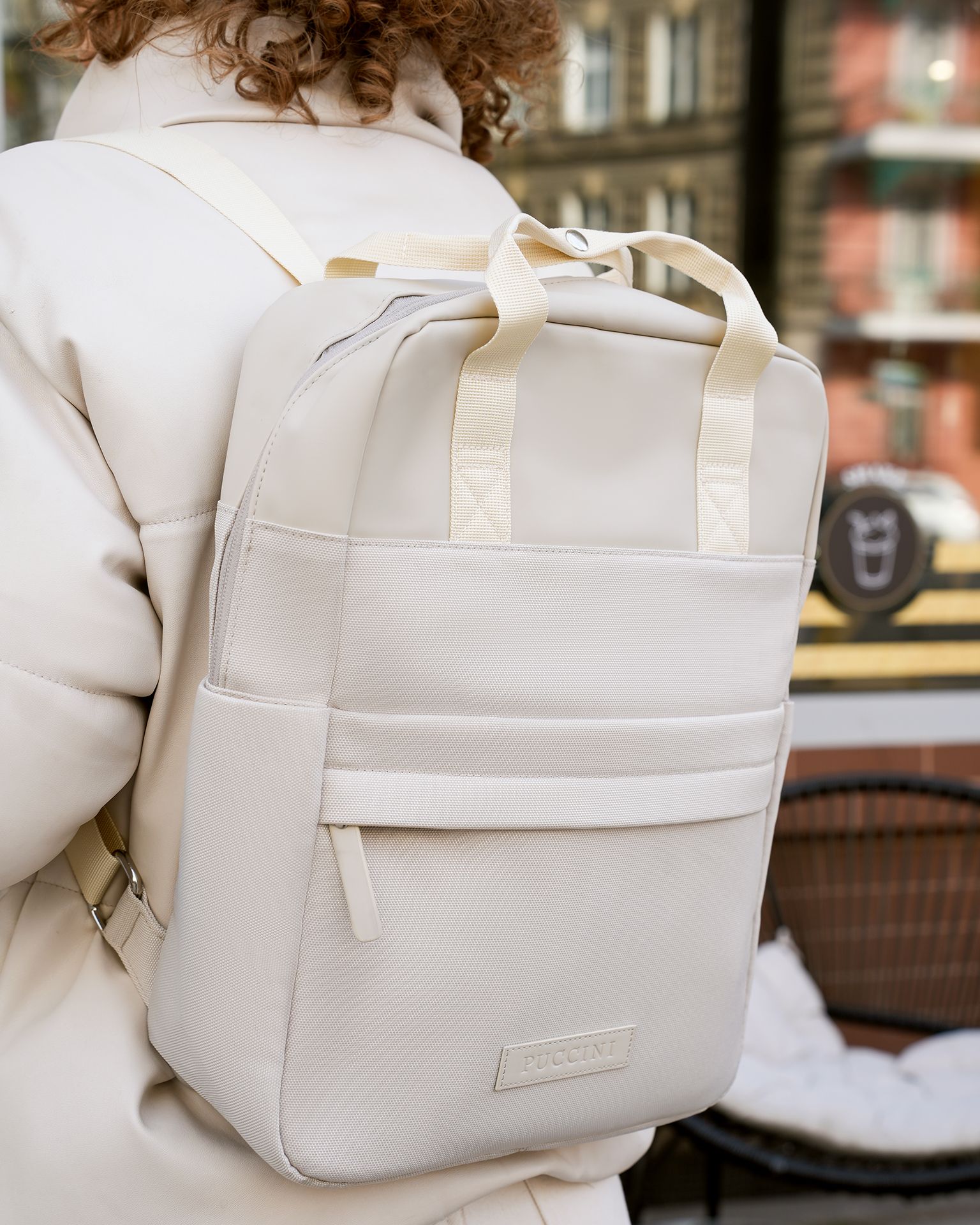  Бежевий міський рюкзак