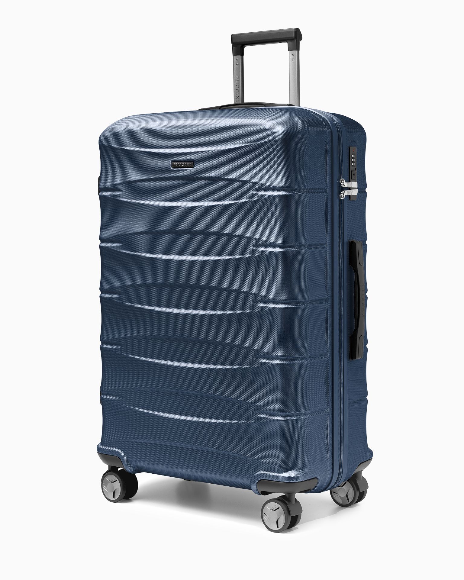 Велика валіза ABS тверда темно-синя