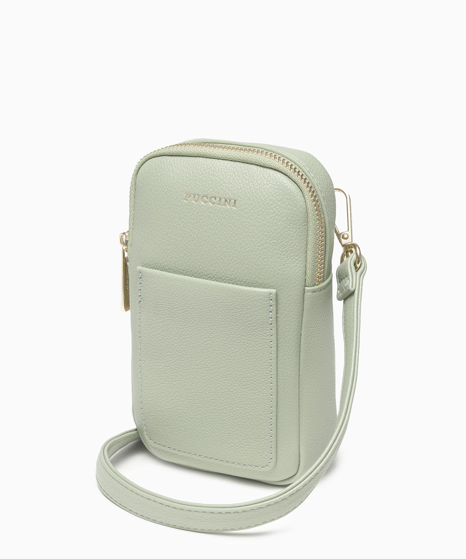 Жіноча міні-сумка для телефону зелена