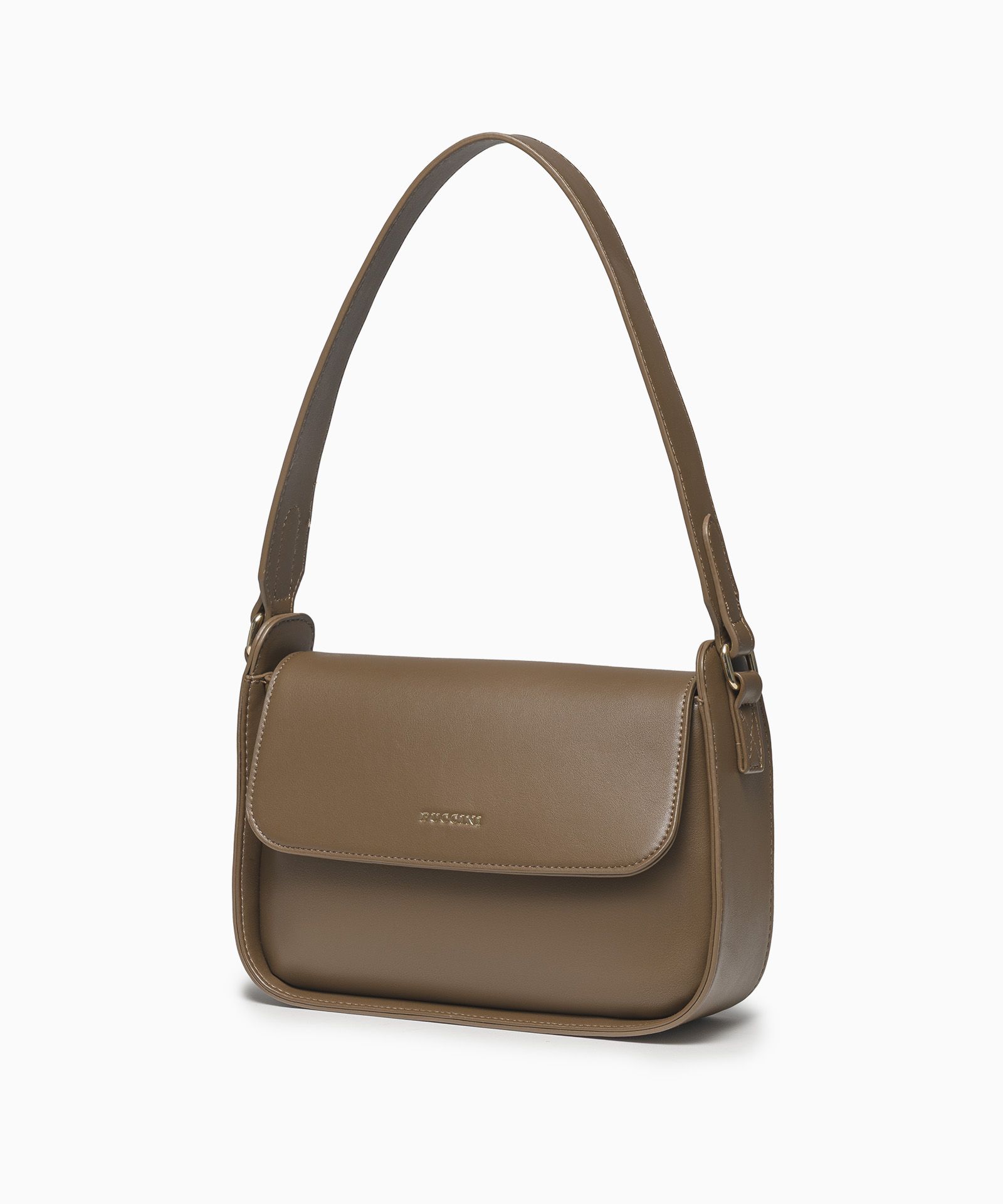 Жіноча сумка на каркасі коричнева