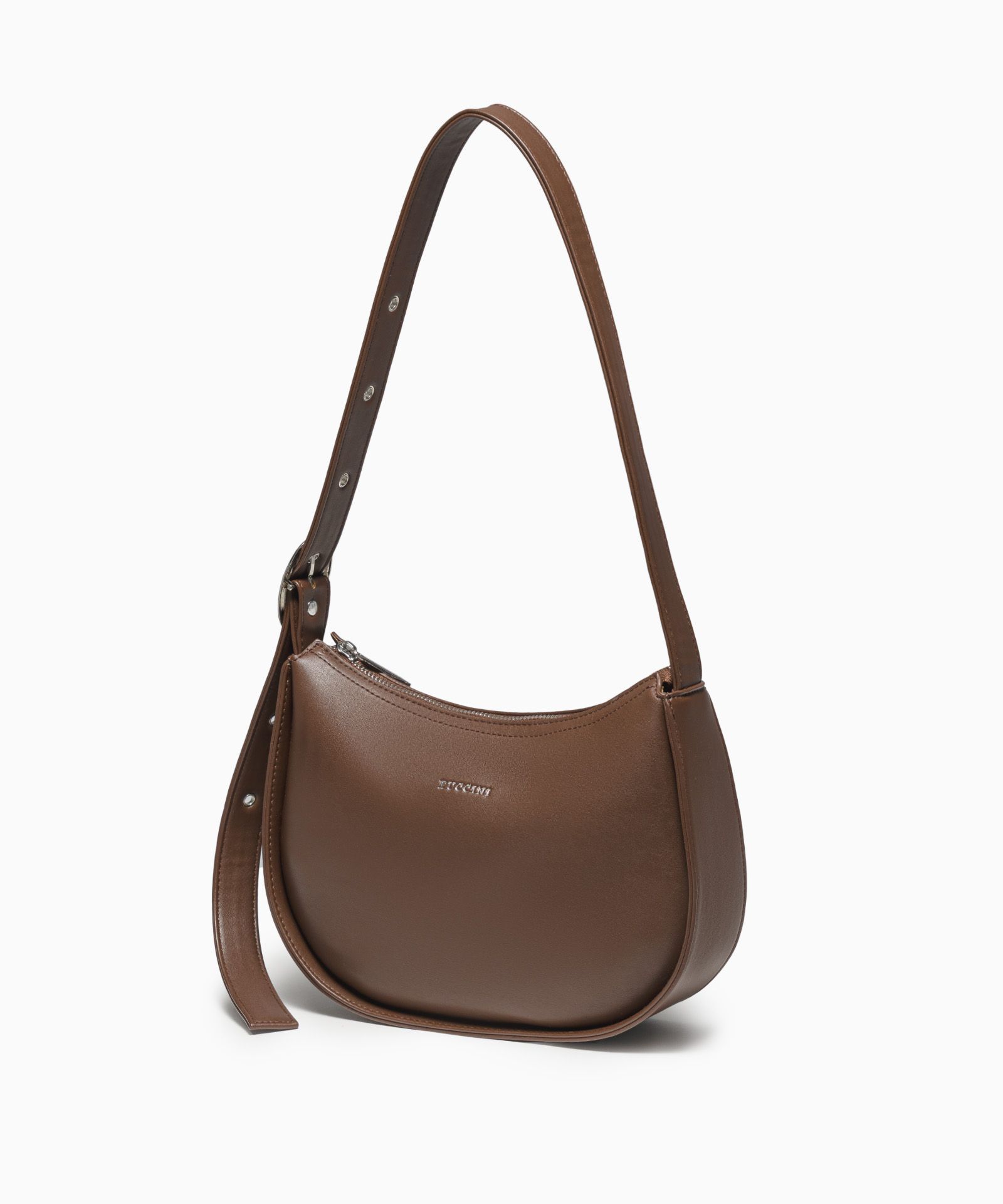 Жіноча коричнева сумочка середнього розміру