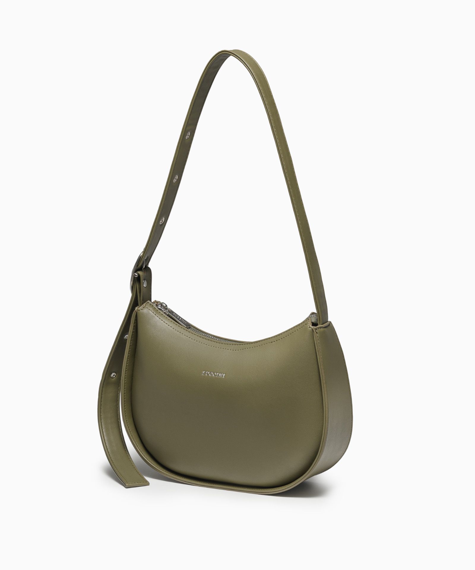 Жіноча оливкова сумочка середнього розміру