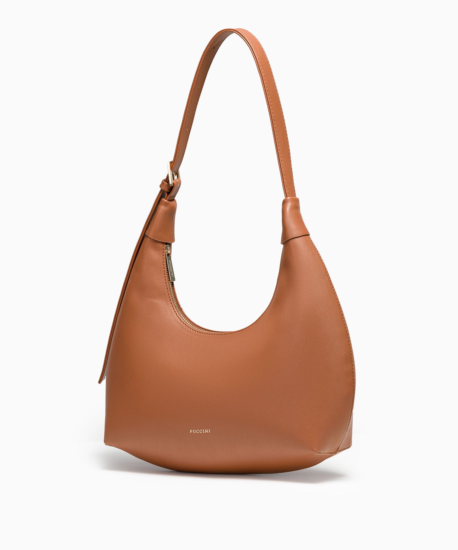 Жіноча сумочка у формі рогу коричнева