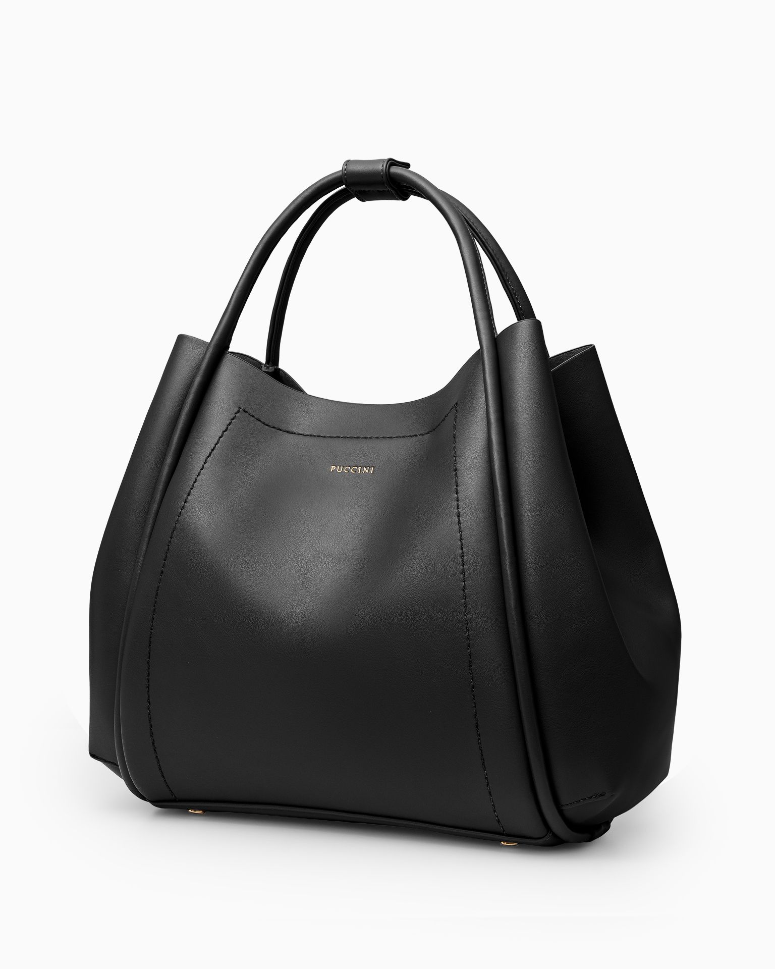 Жіноча сумка типу мішок чорна