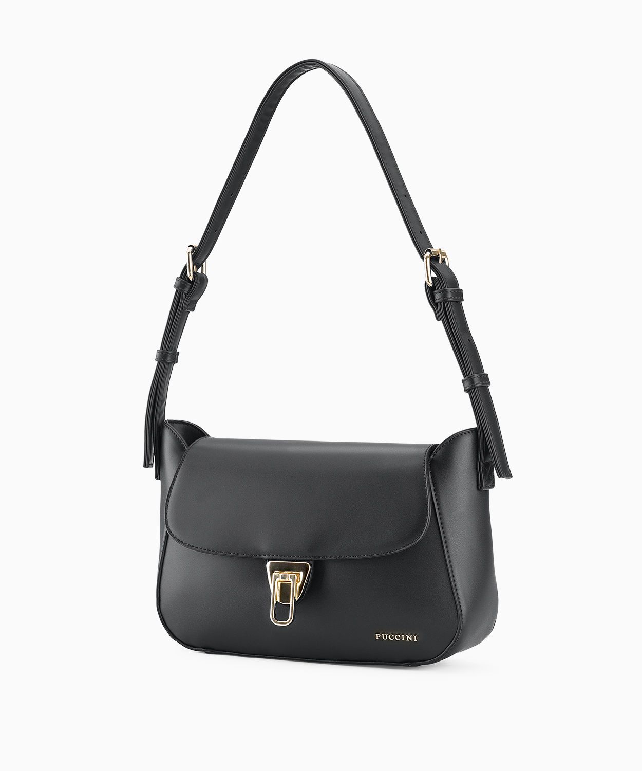 Жіноча багетна сумка через плече з регульованою лямкою