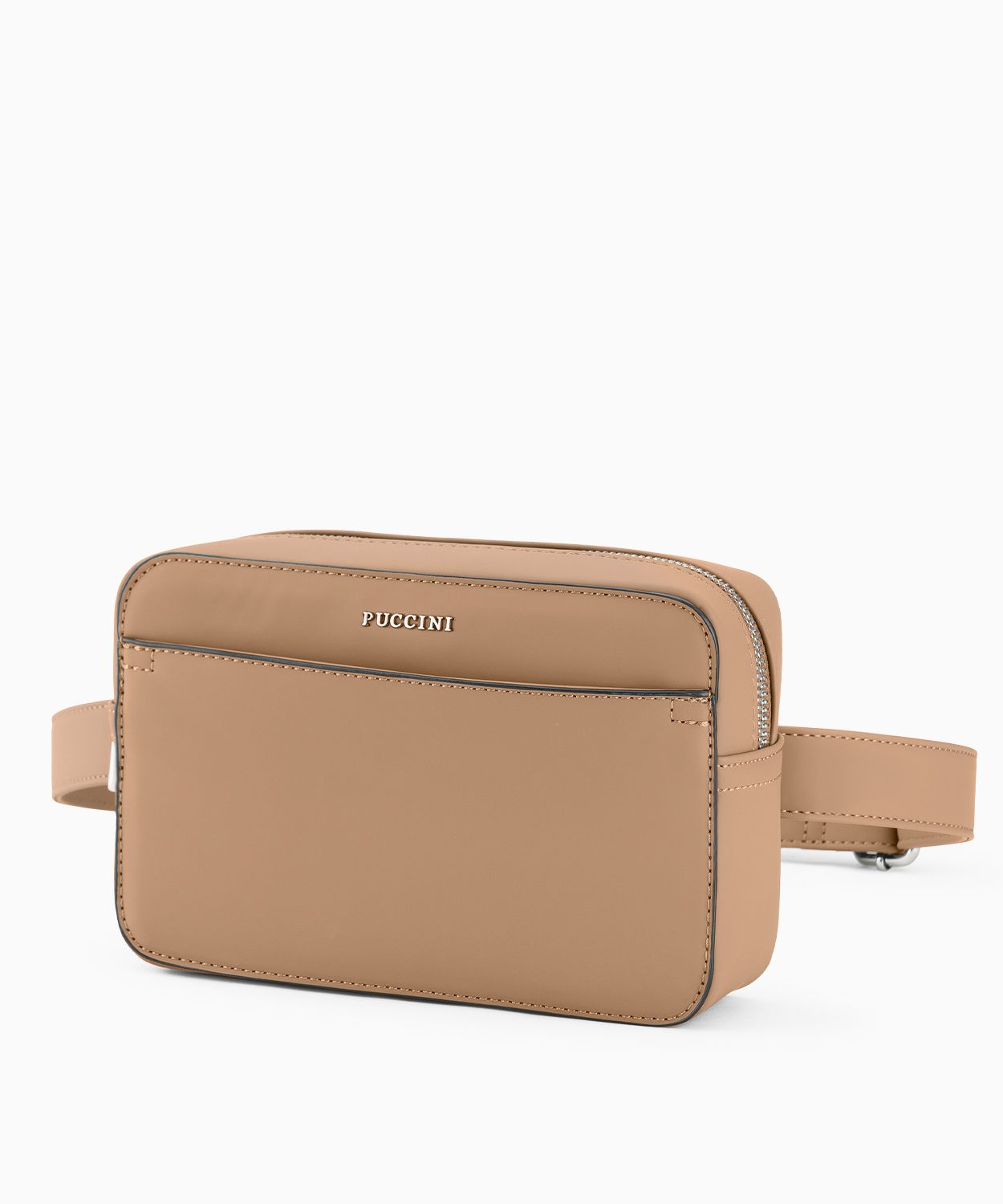 Жіноча поясна сумка прямокутної форми з м'якої екологічної шкіри