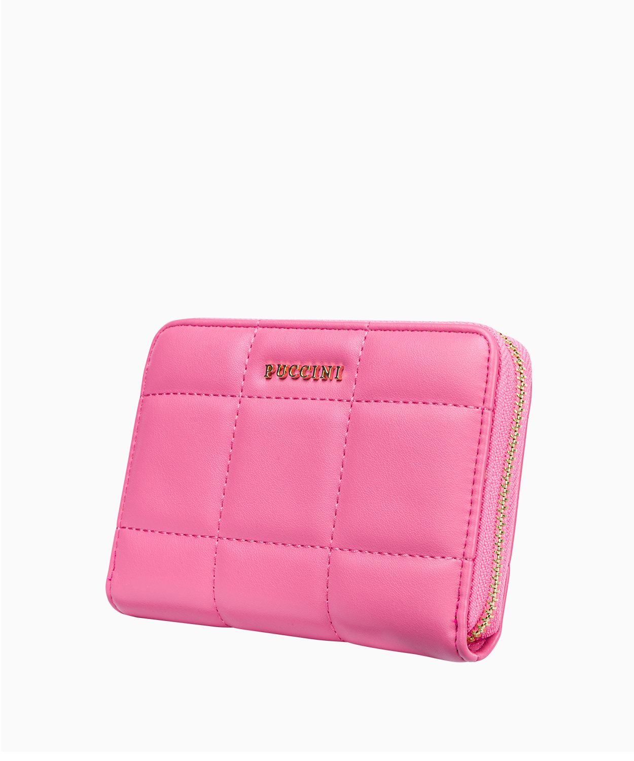 Жіночий гаманець рожевого кольору з декоративною прошивкою 