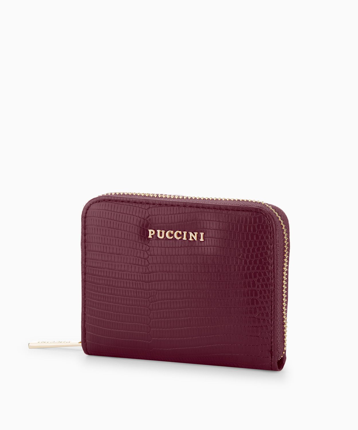 Жіночий гаманець на блискавці з кологічної шкіри з текстурою ящірки