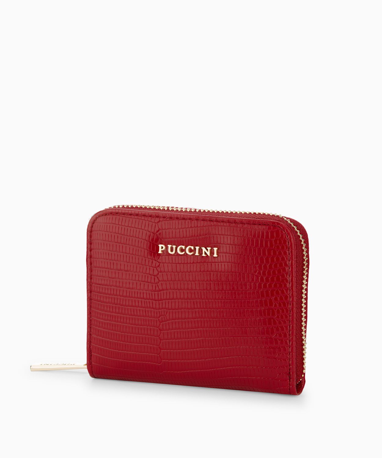 Жіночий гаманець на блискавці з кологічної шкіри з текстурою ящірки