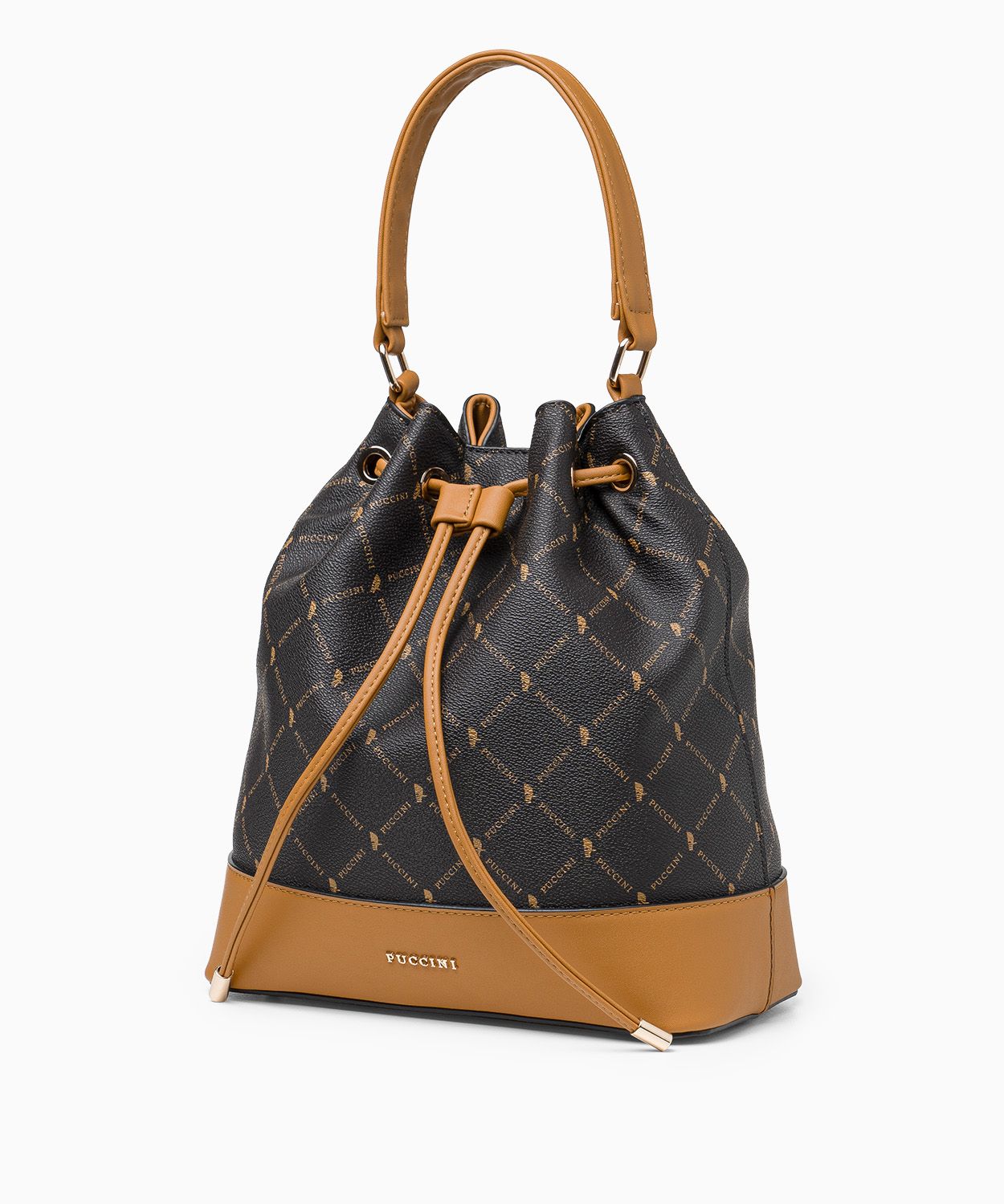 Набір жіноча косметичка + жіноча сумка монограма коричнева