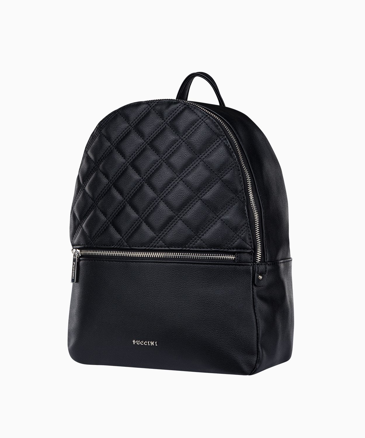 Великий чорний жіночий рюкзак з еко шкіри 