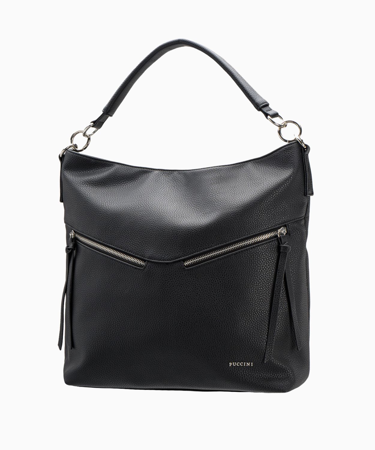 Велика жіноча сумка через плече чорна