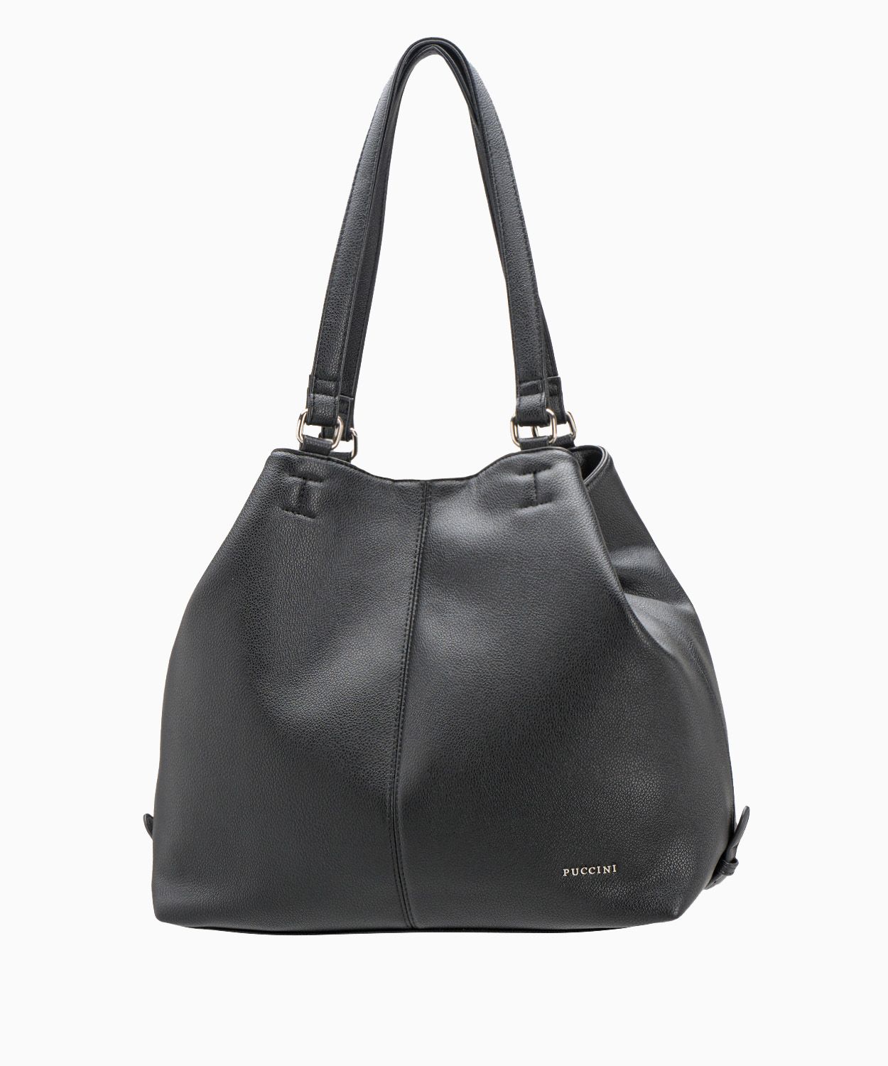 Велика чорна жіноча сумка для покупок