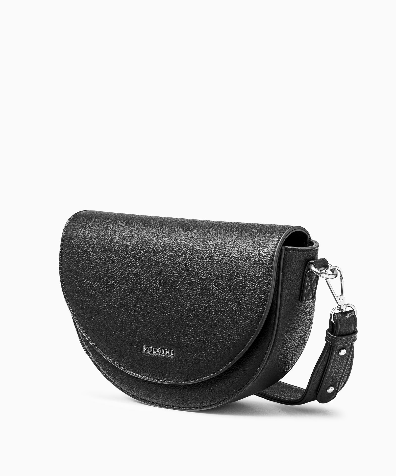 Сумка у формі півмісяця з широким ремінцем