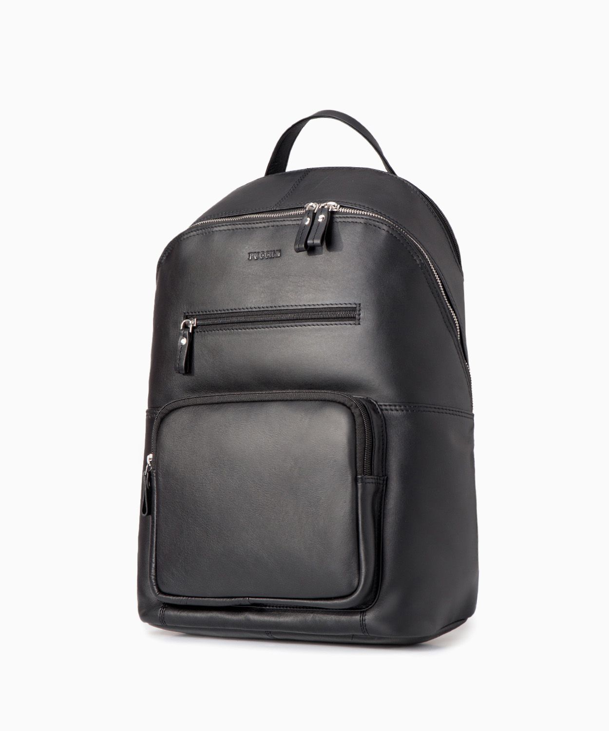 Чоловічий шкіряний рюкзак з кишенями