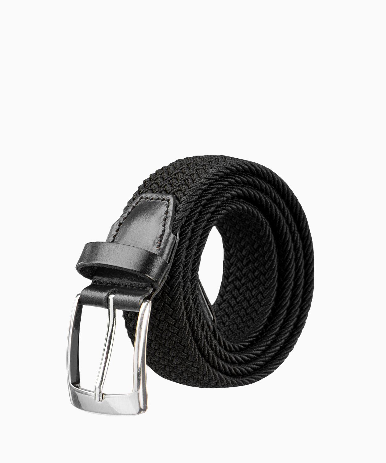 Чорний чоловічий ремінь на резинці розмір l