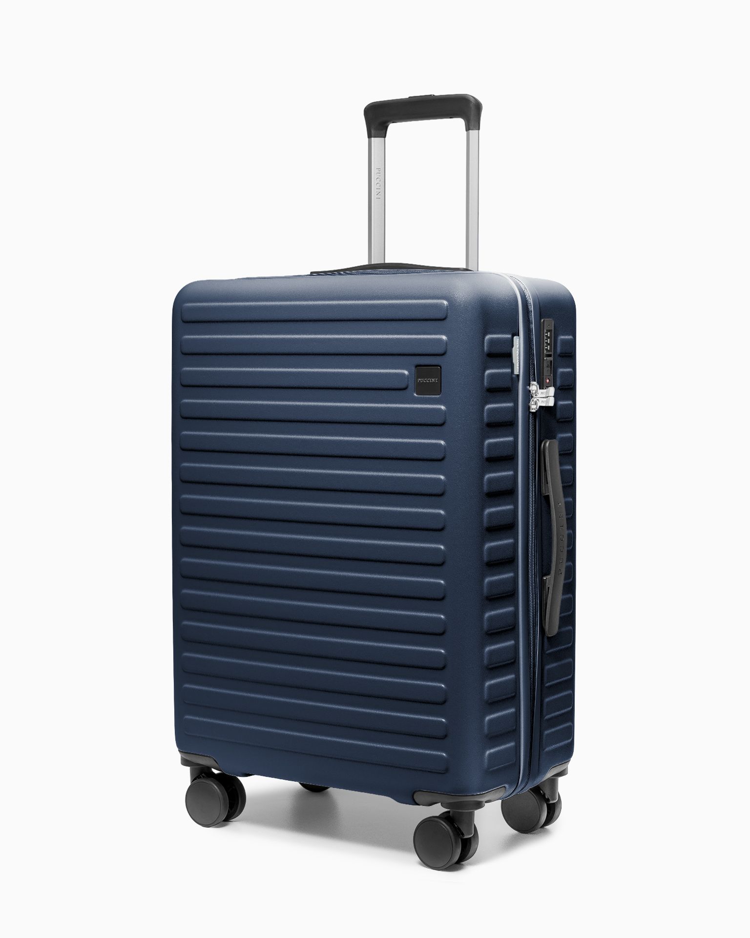 Валіза середнього розміру з полікарбонатними колесами, темно-синій