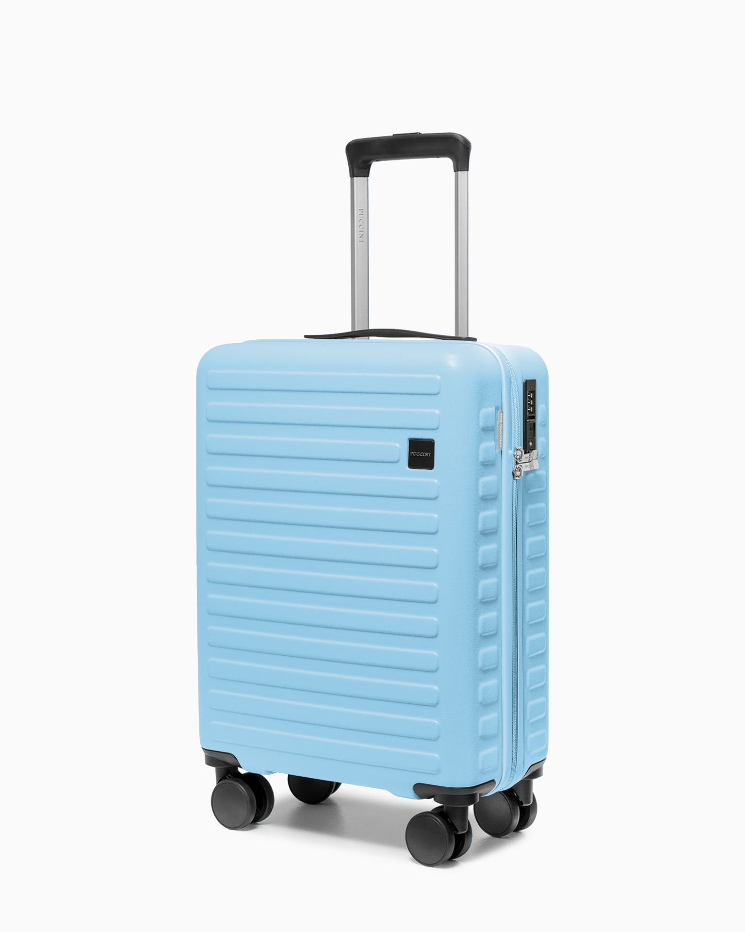 Валіза на колесах з полікарбонату на колесах синя