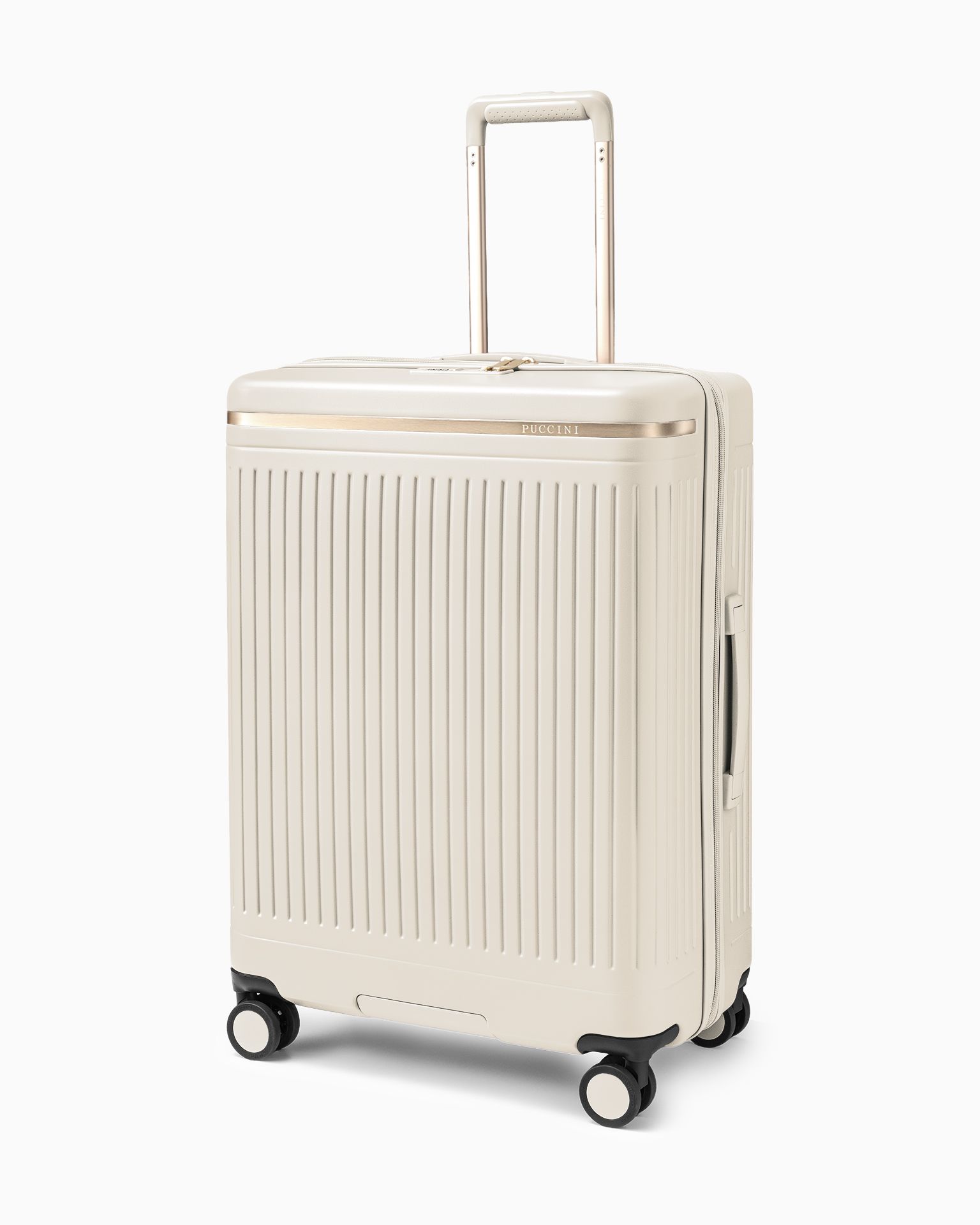 Середня валіза з полікарбонату бежева