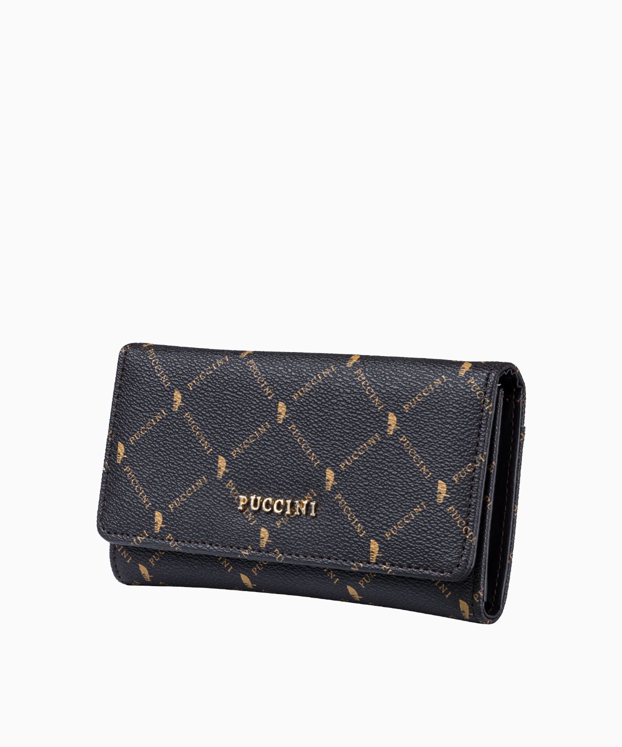 Коричневий жіночий гаманець середнього розміру з екологічної шкіри