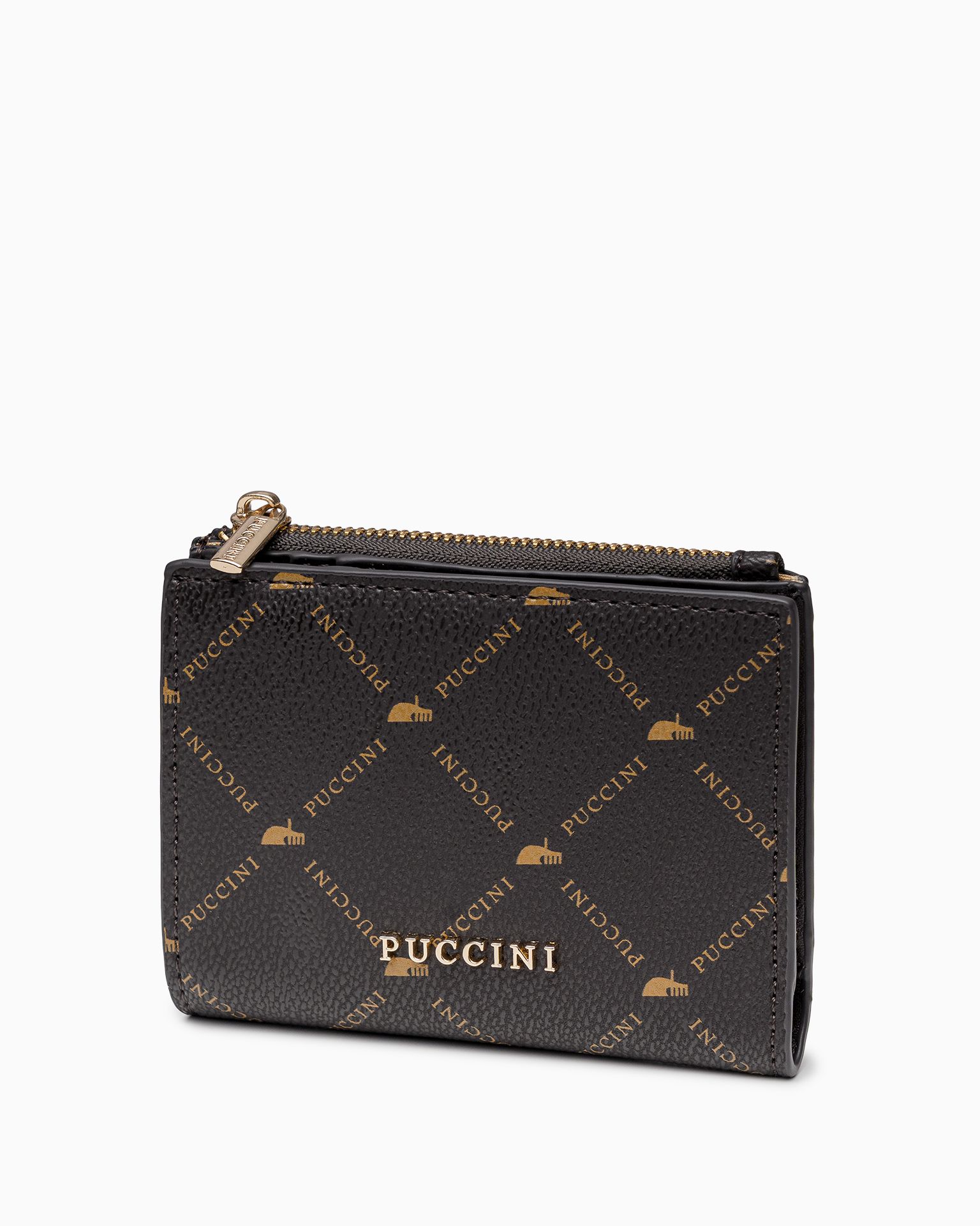 Жіночий гаманець з маленькою монограмою коричневий