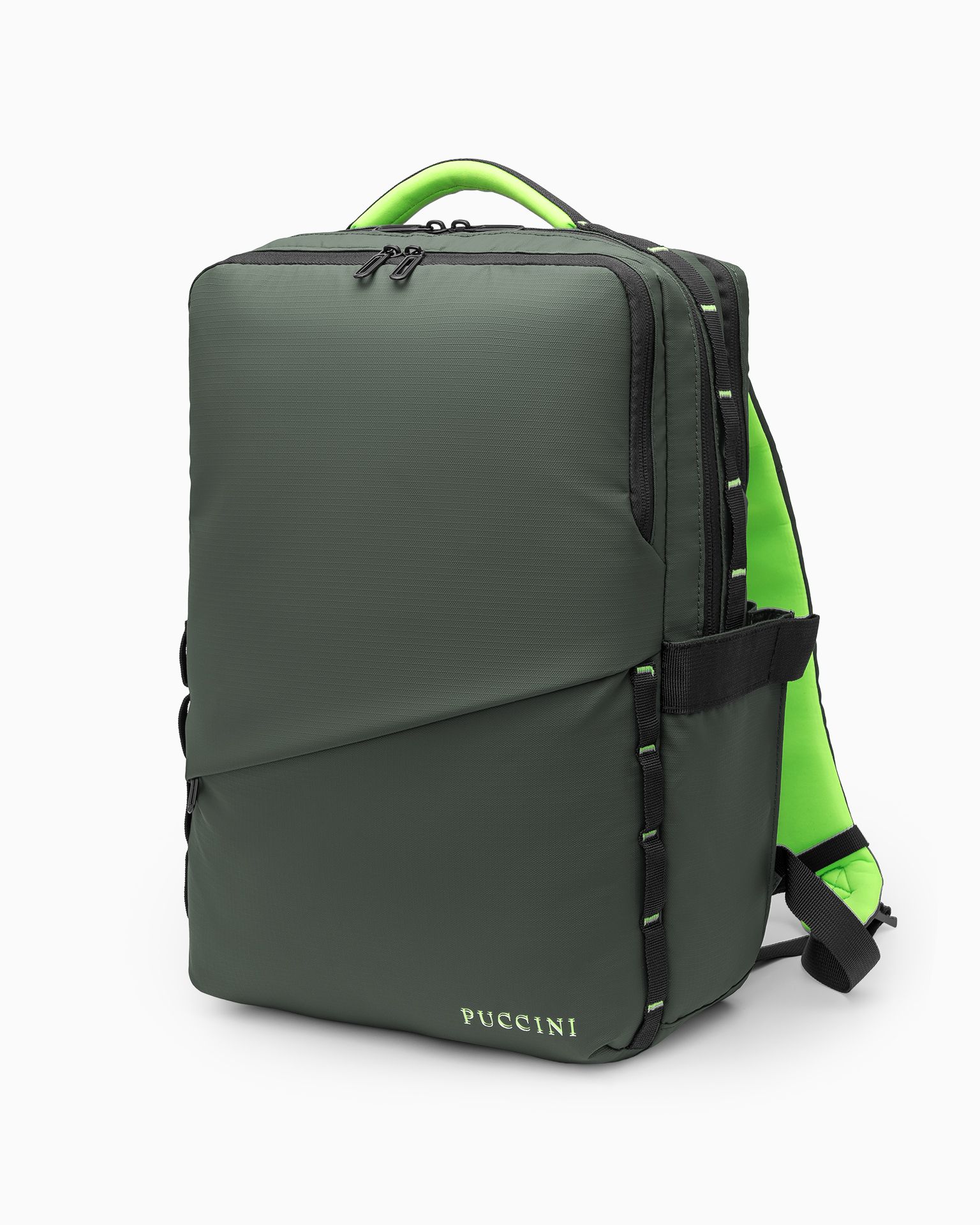 Великий зелений рюкзак для подорожей