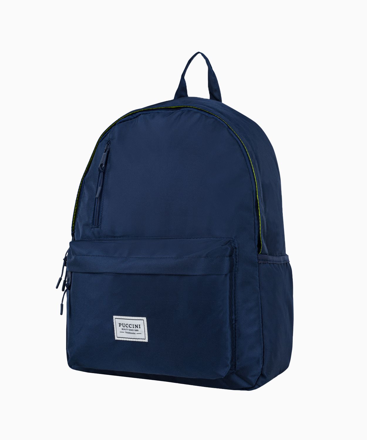 Темно-синій молодіжний рюкзак з неоновою підкладкою 