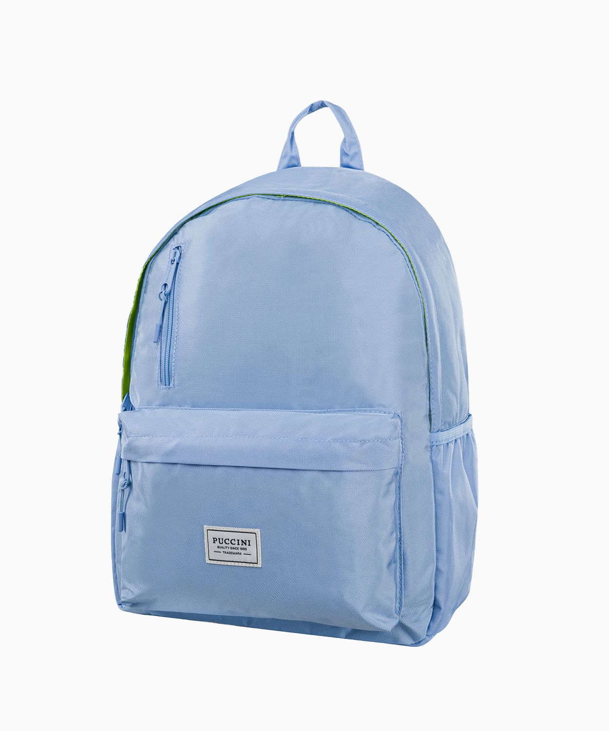 Синій молодіжний рюкзак з неоновою підкладкою 