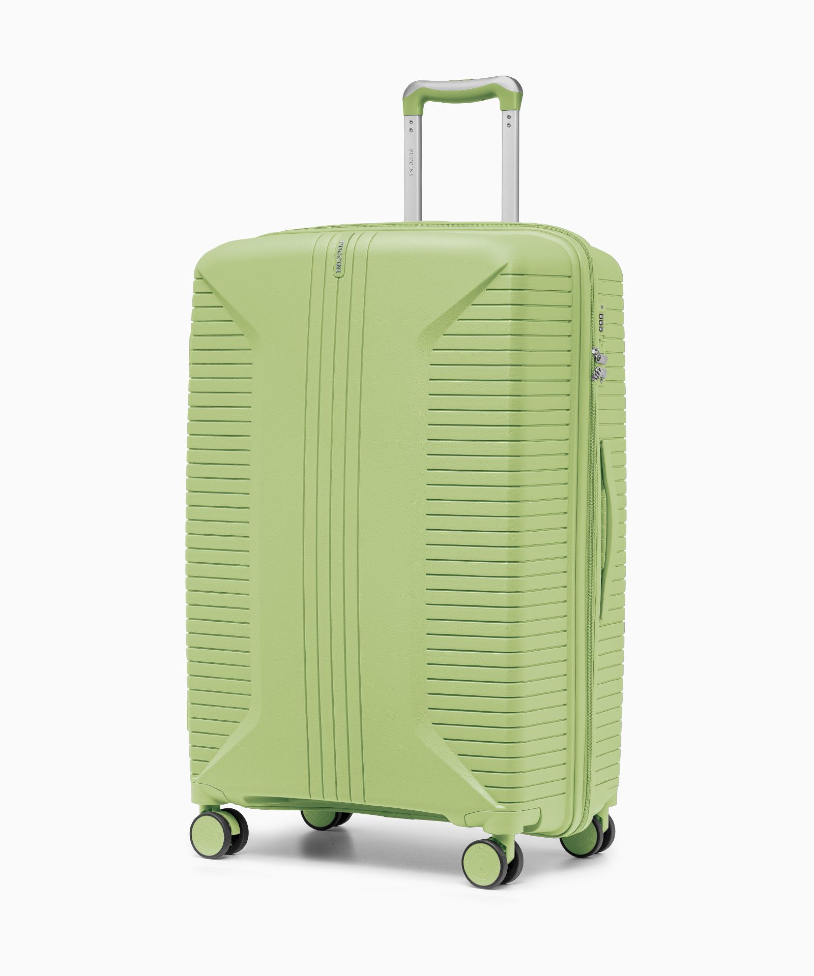 Набір валіз на колесах з поліпропілену світло-зеленого кольору