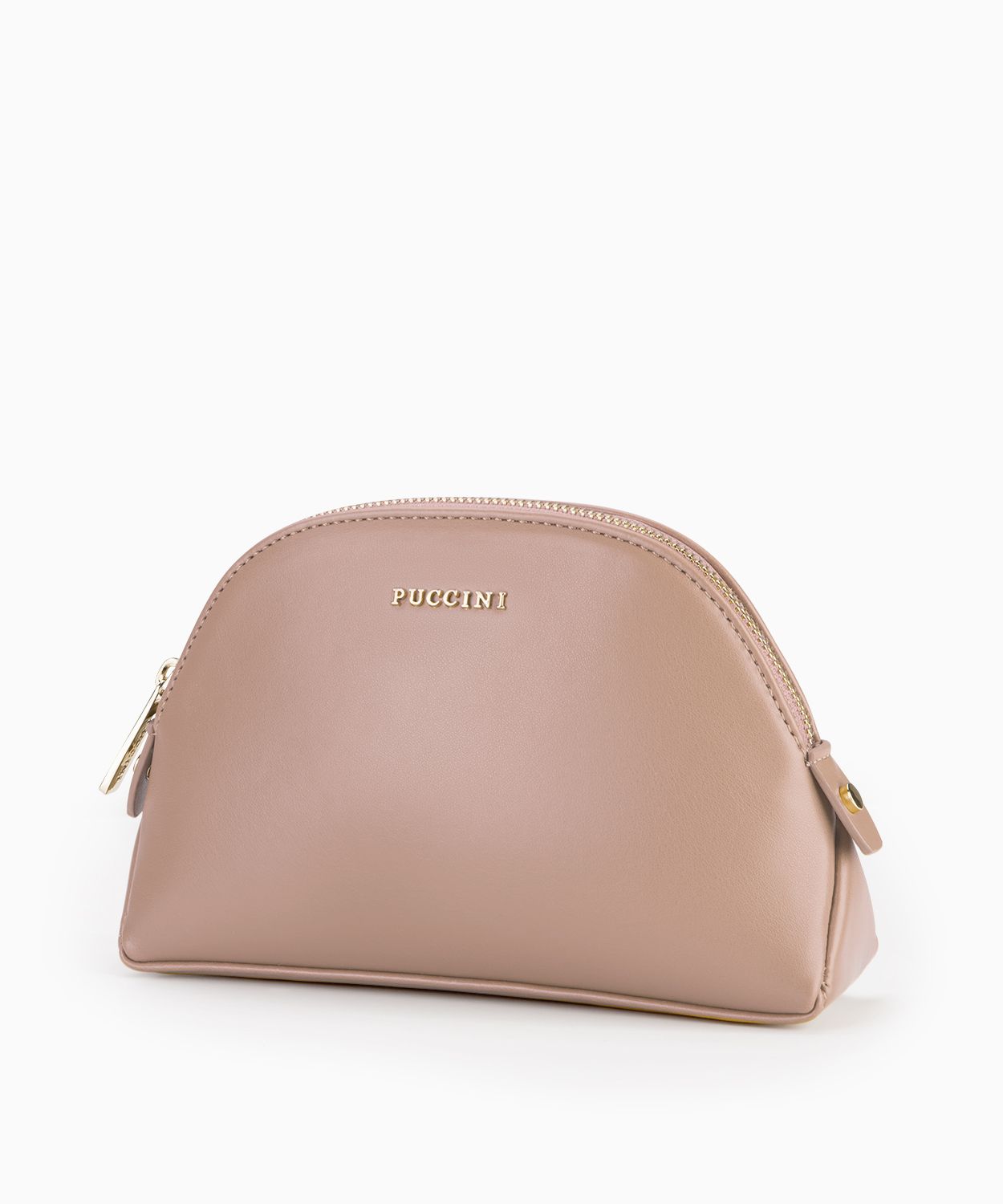 Косметичка напівкругла - коричнева