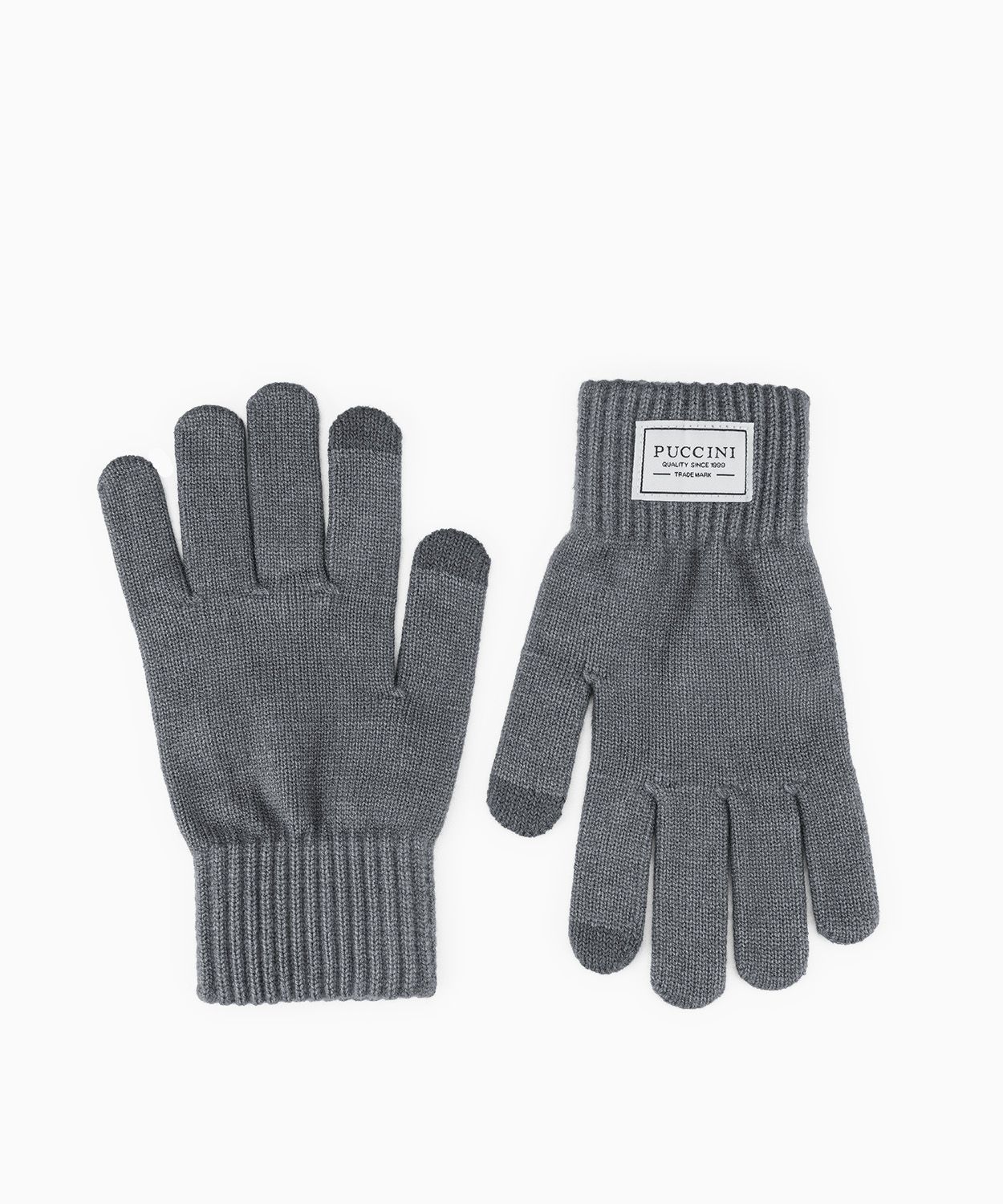 Трикотажні рукавички темно-сірі