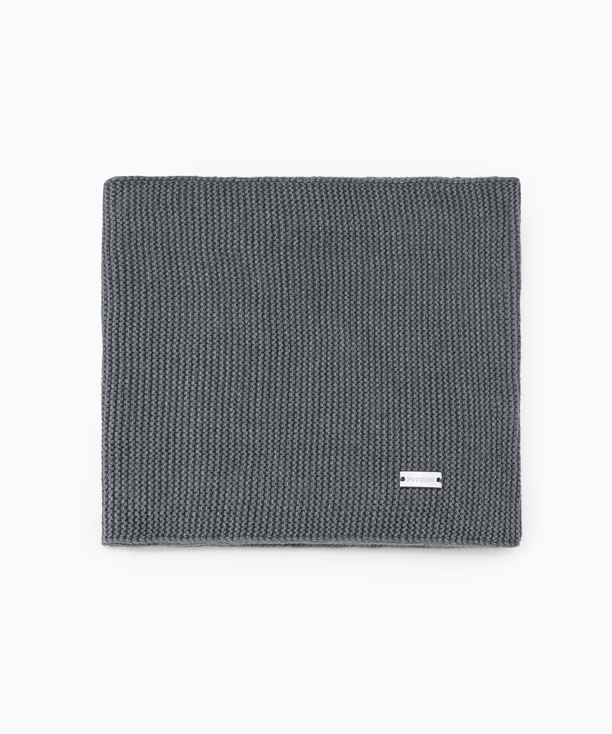 Сірий шарф великого розміру