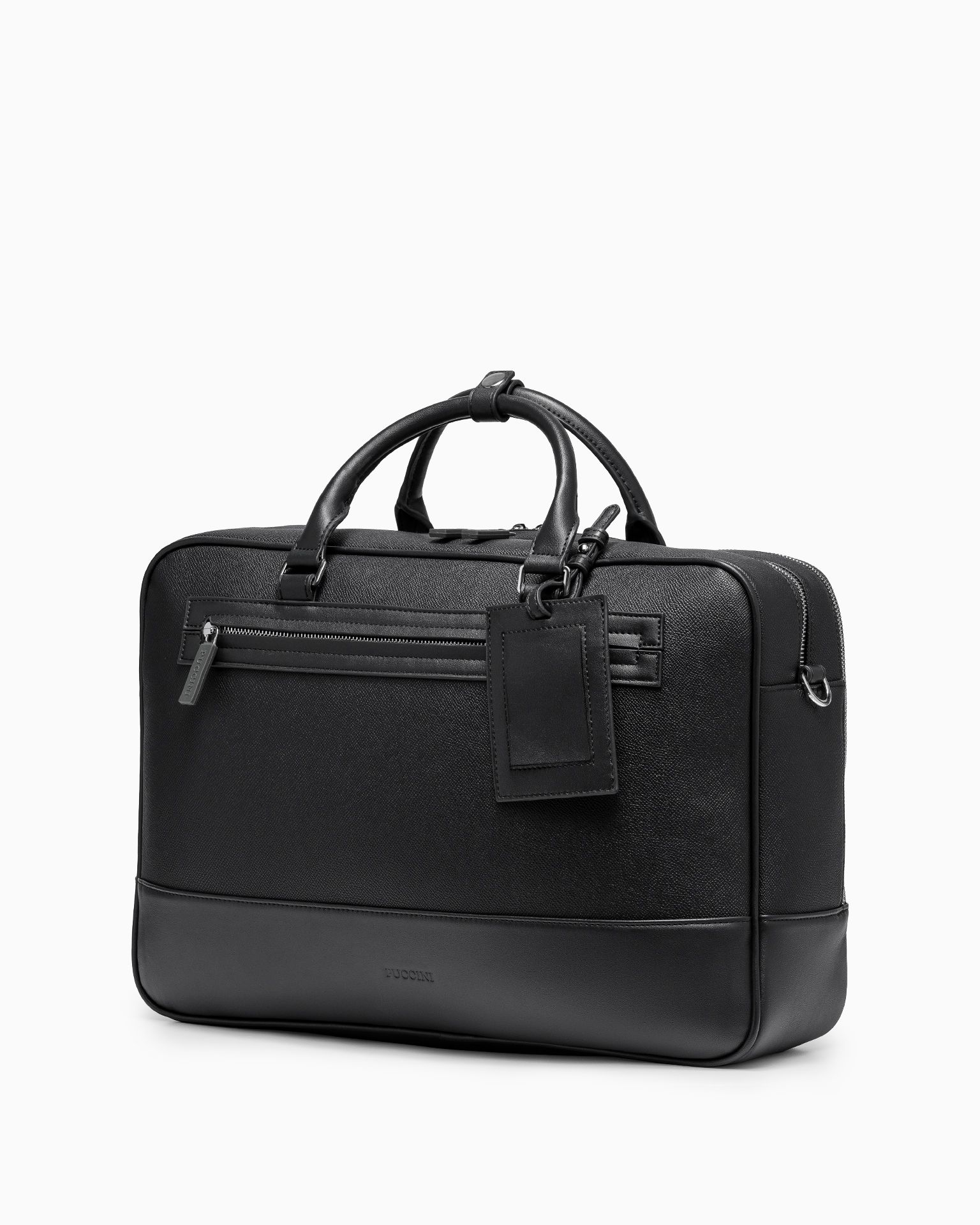 Сумка для ноутбука з екологічної шкіри елегантного чорного кольору