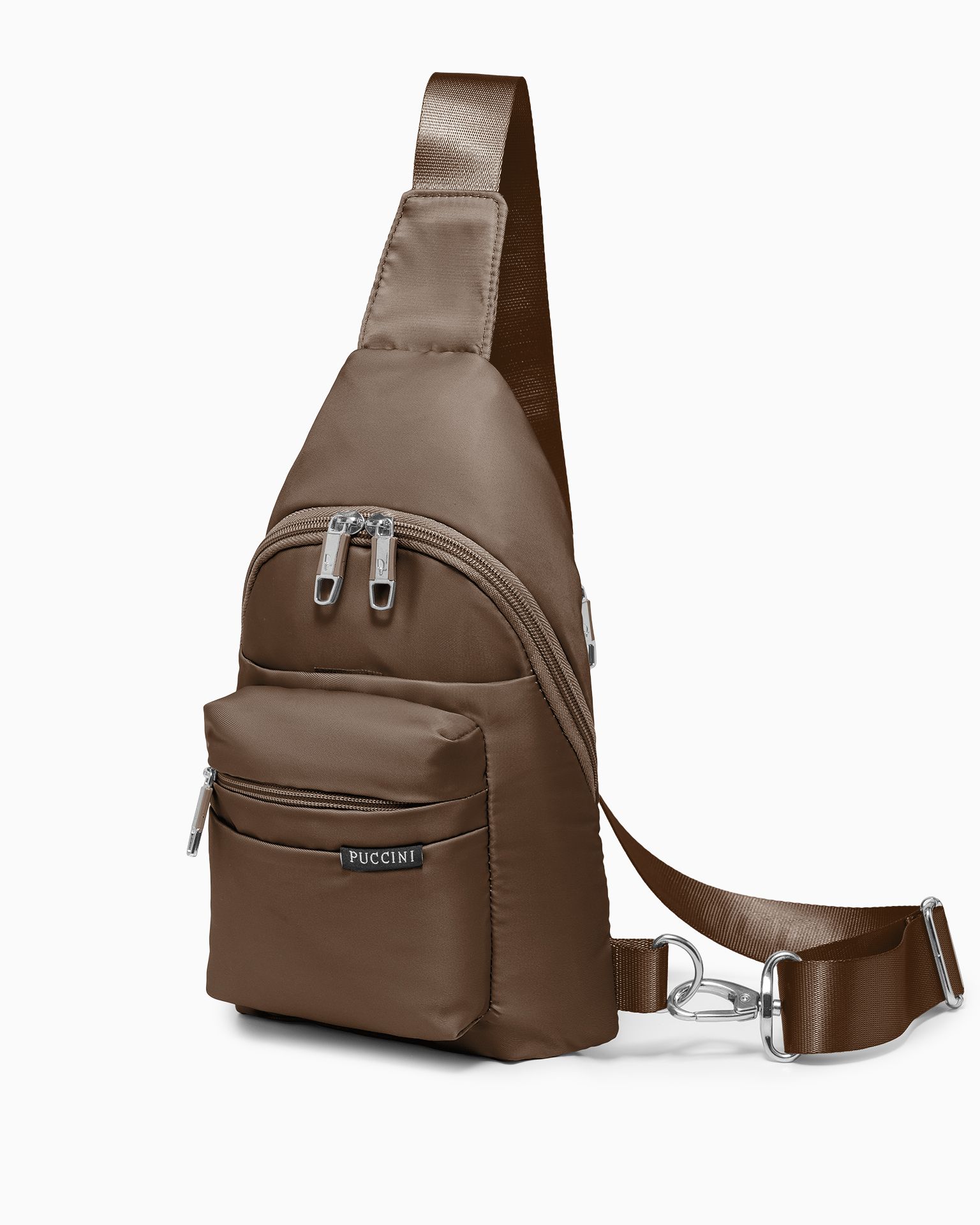 Слінг-рюкзак на одне плече - коричневий