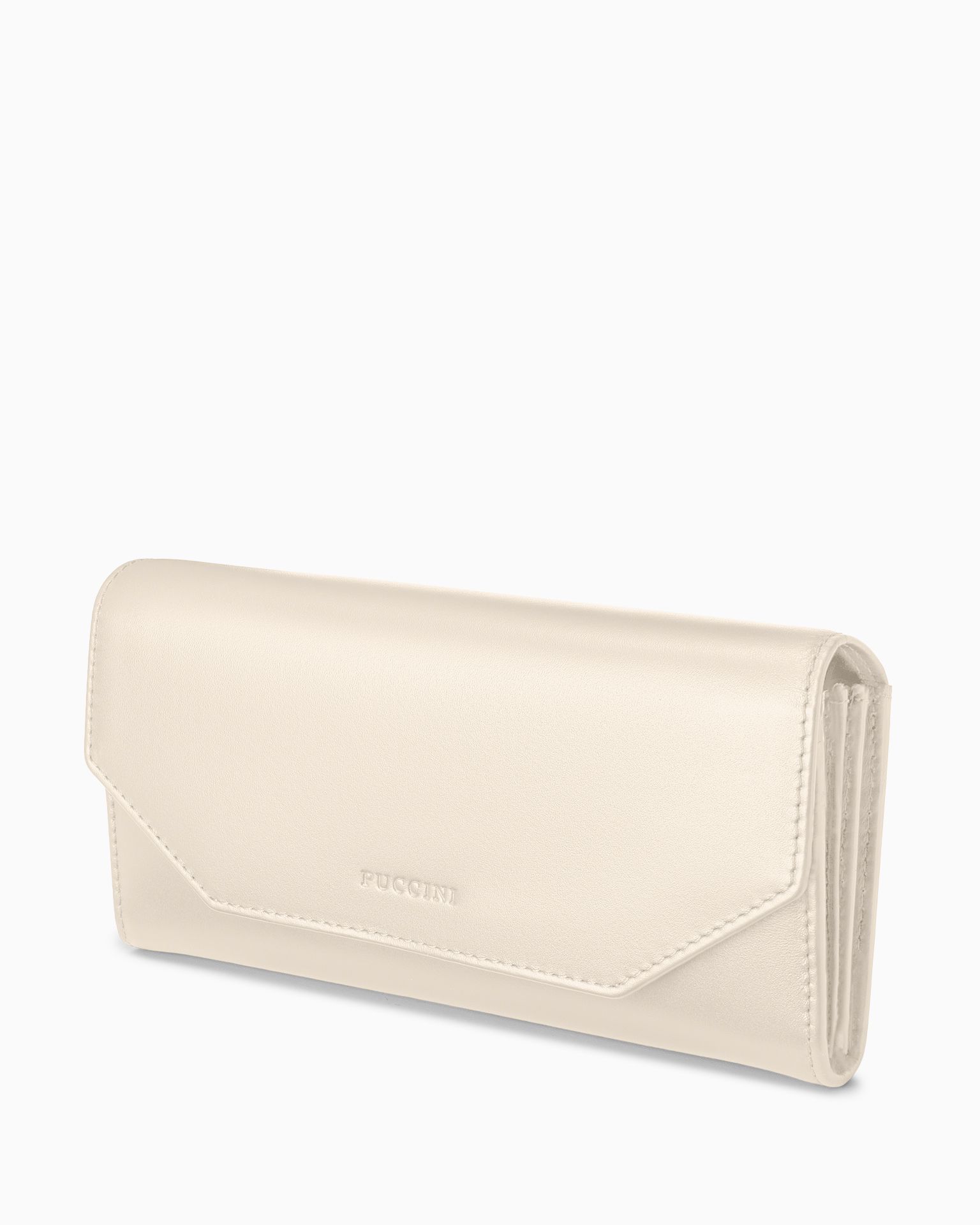 Жіночий шкіряний гаманець великий бежевий