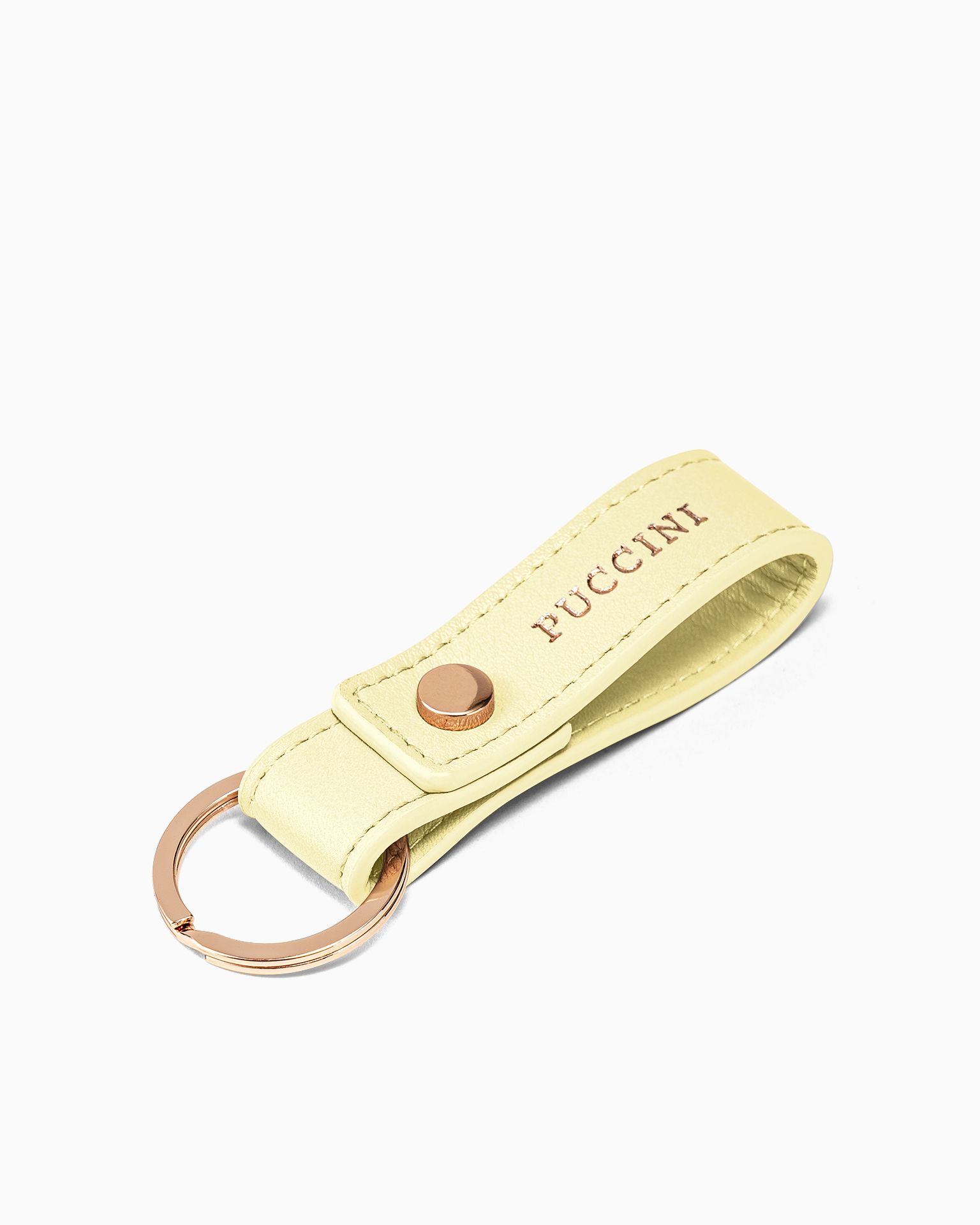 Шкіряний брелок жовтий