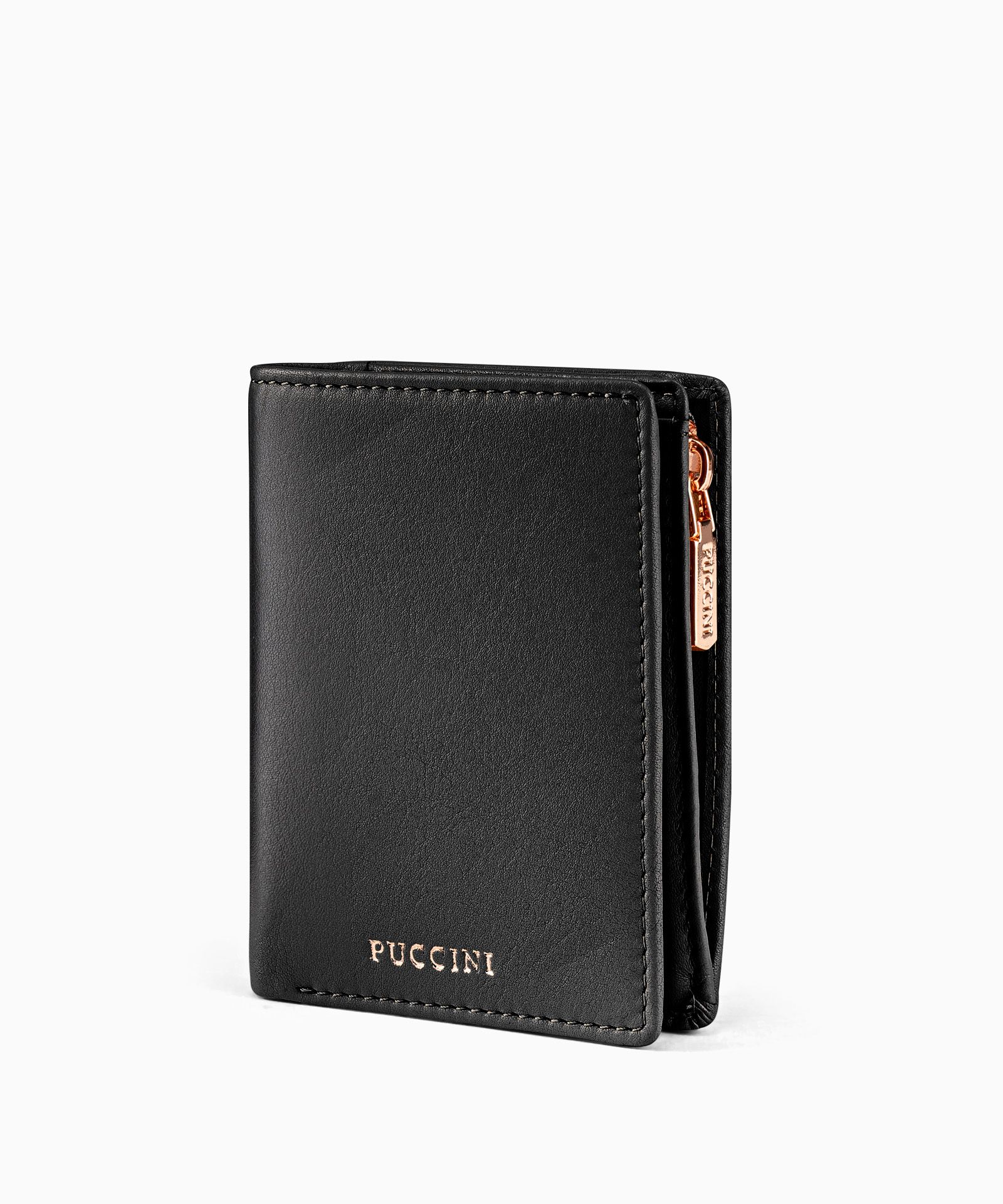 Жіночий маленький шкіряний гаманець чорний