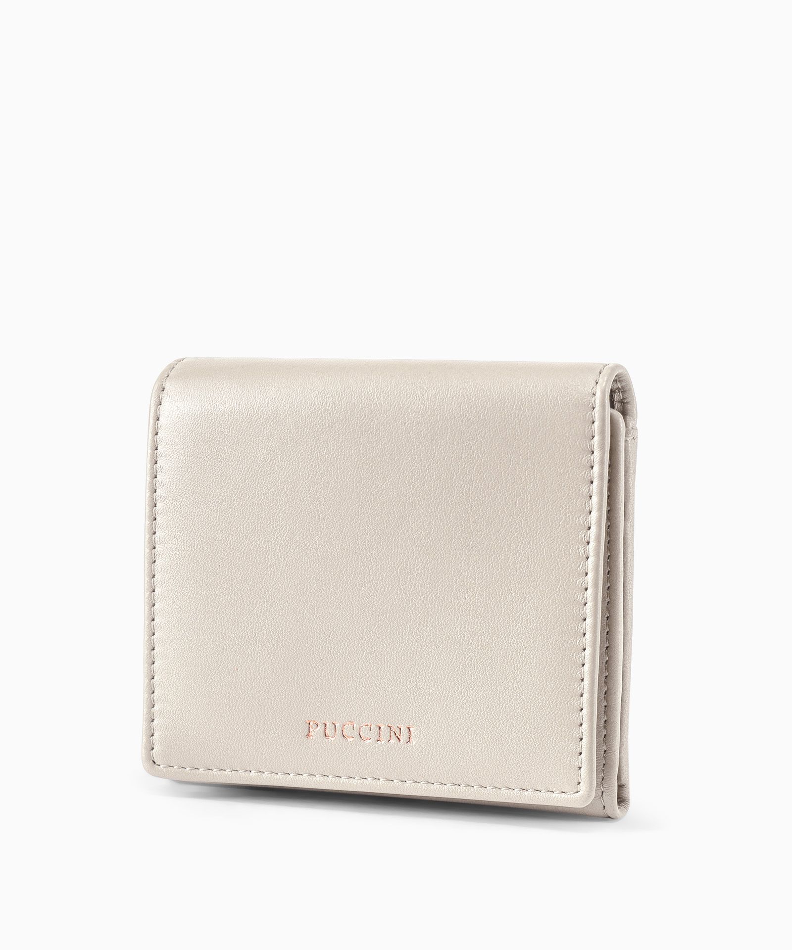 Жіночий маленький шкіряний гаманець бежевий