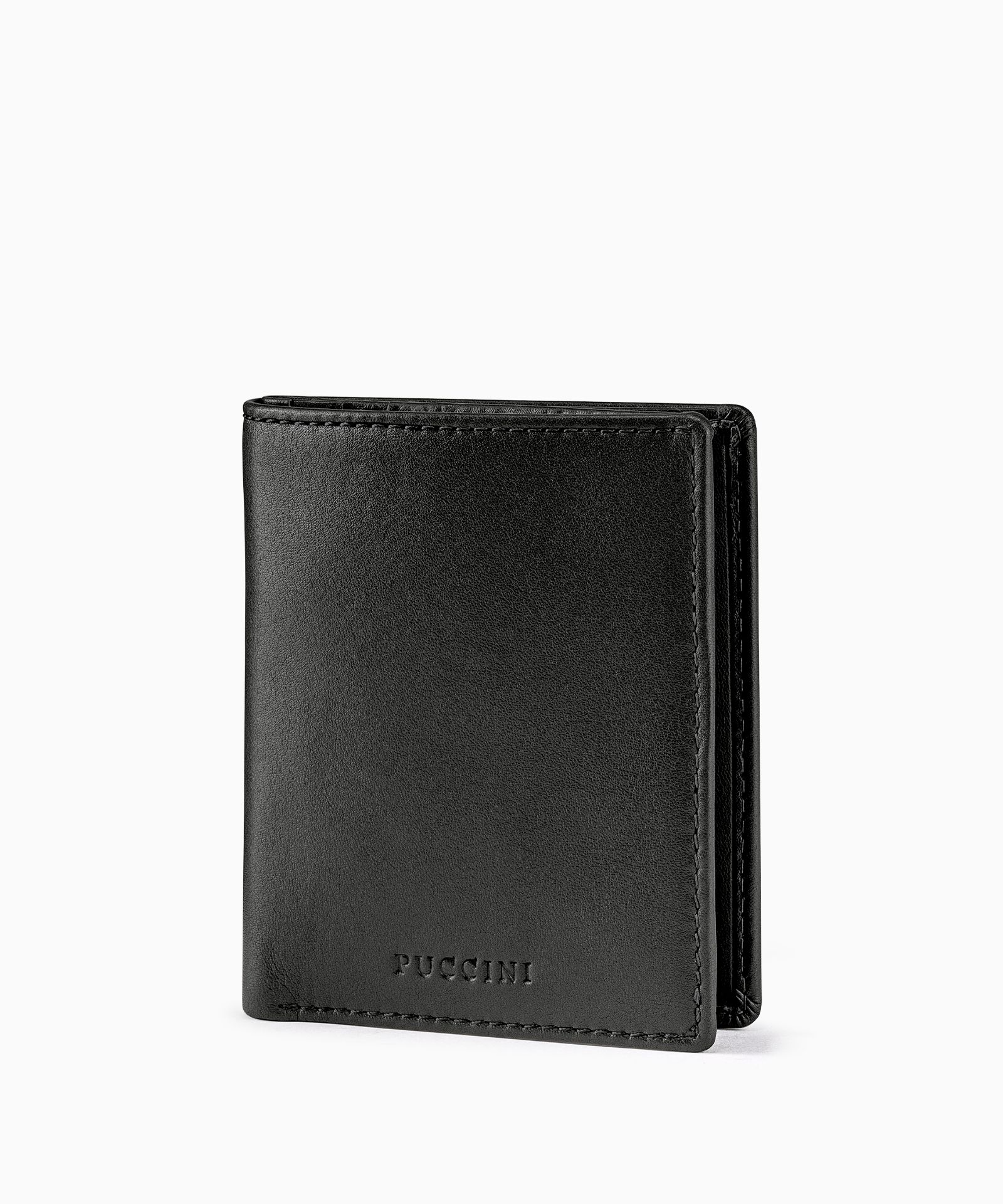 Невеликий чоловічий шкіряний гаманець чорний