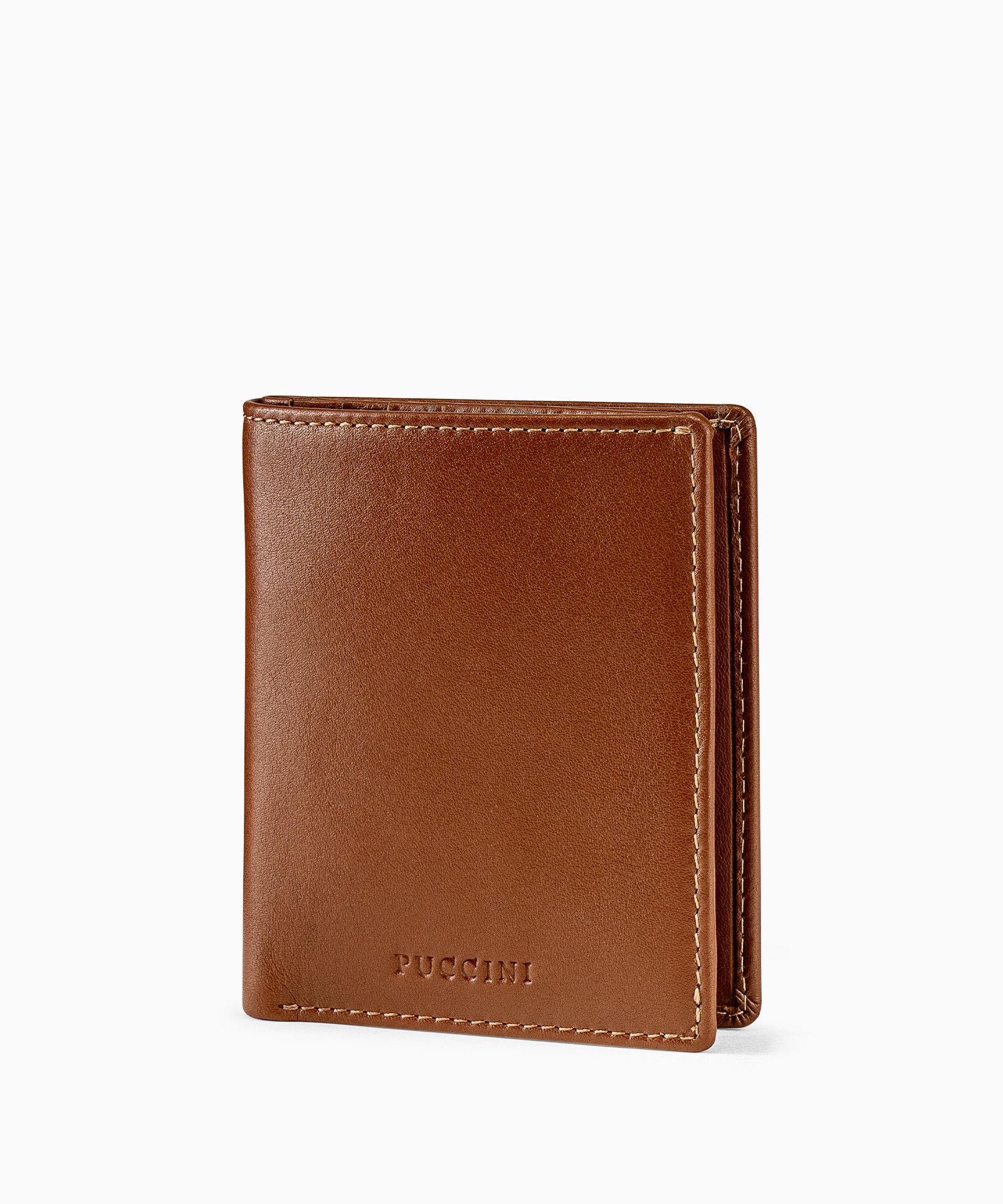 Невеликий чоловічий шкіряний гаманець коричневого кольору