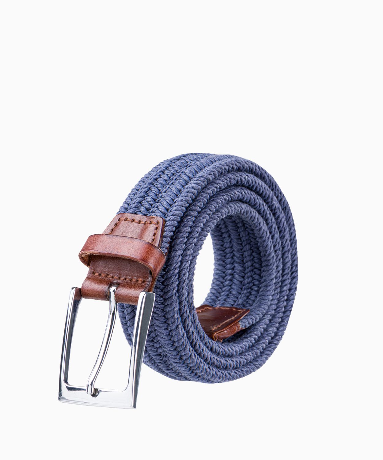 Синій чоловічий ремінь на резинці розмір м