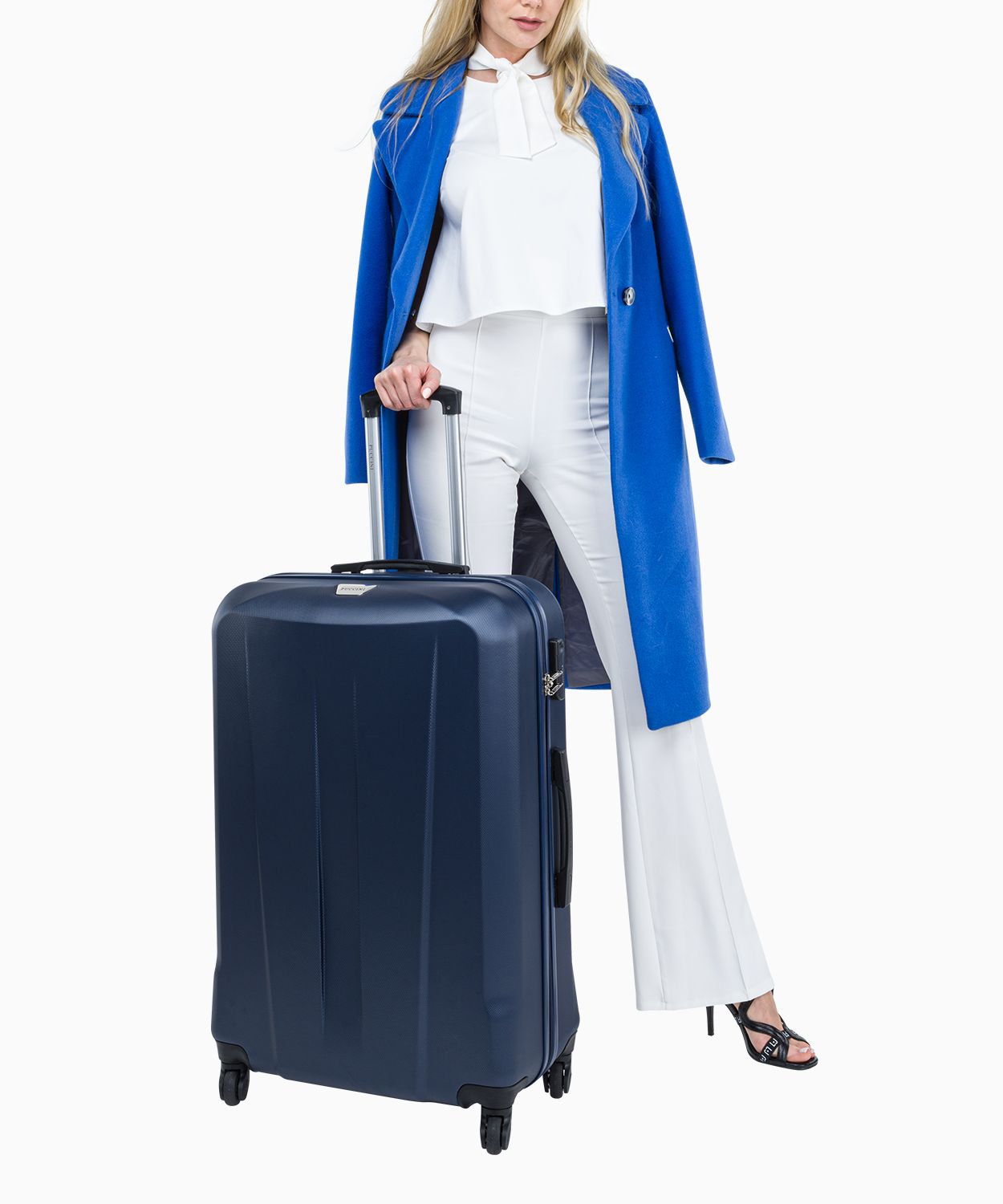 Комплект валіз на колесах синій