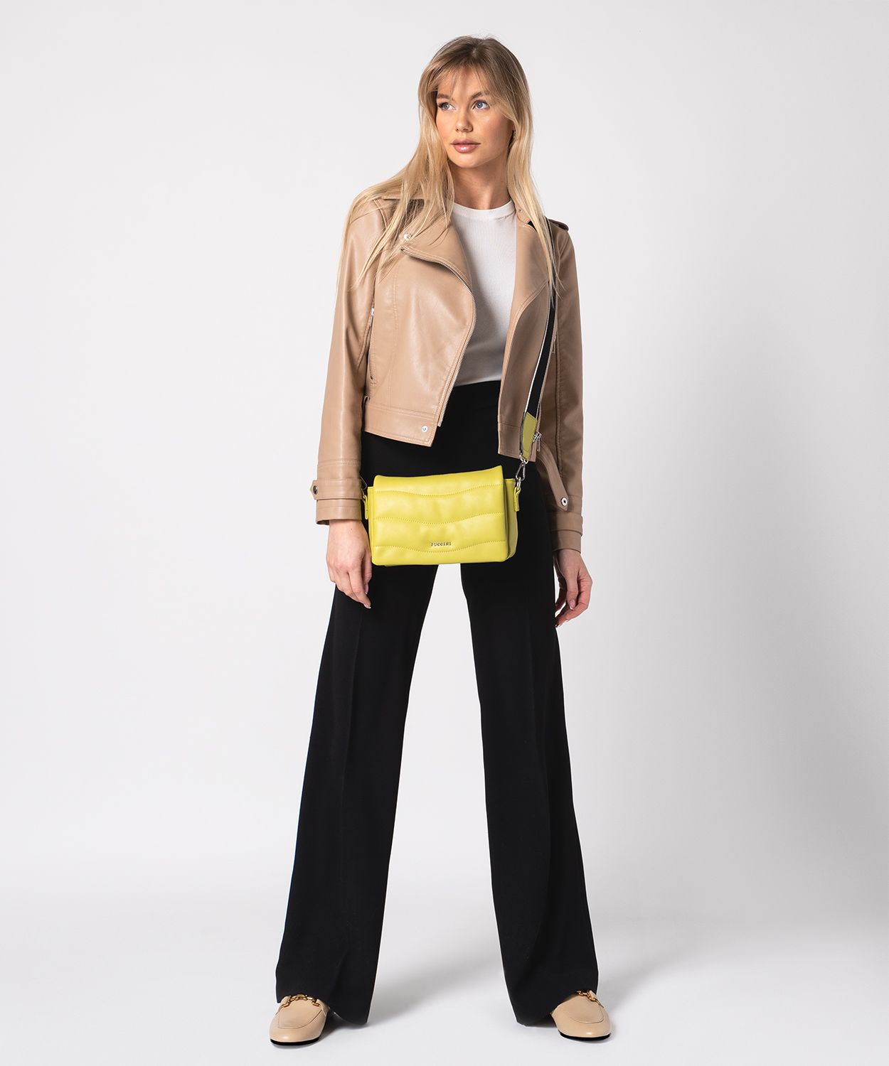 Лимонна сумка через плече