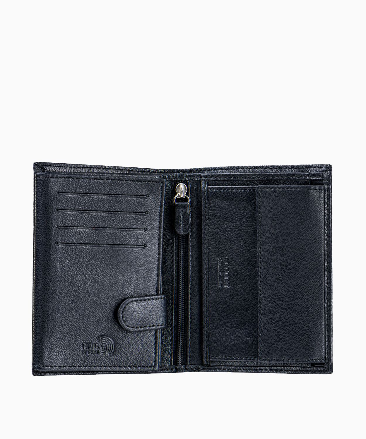 Чоловічий шкіряний гаманець з великою кількістю кишень 