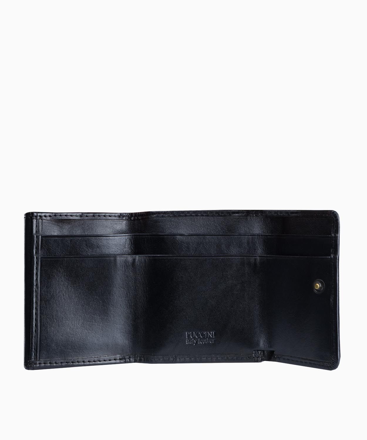 Елегантний жіночий шкіряний гаманець середнього розміру чорного кольору