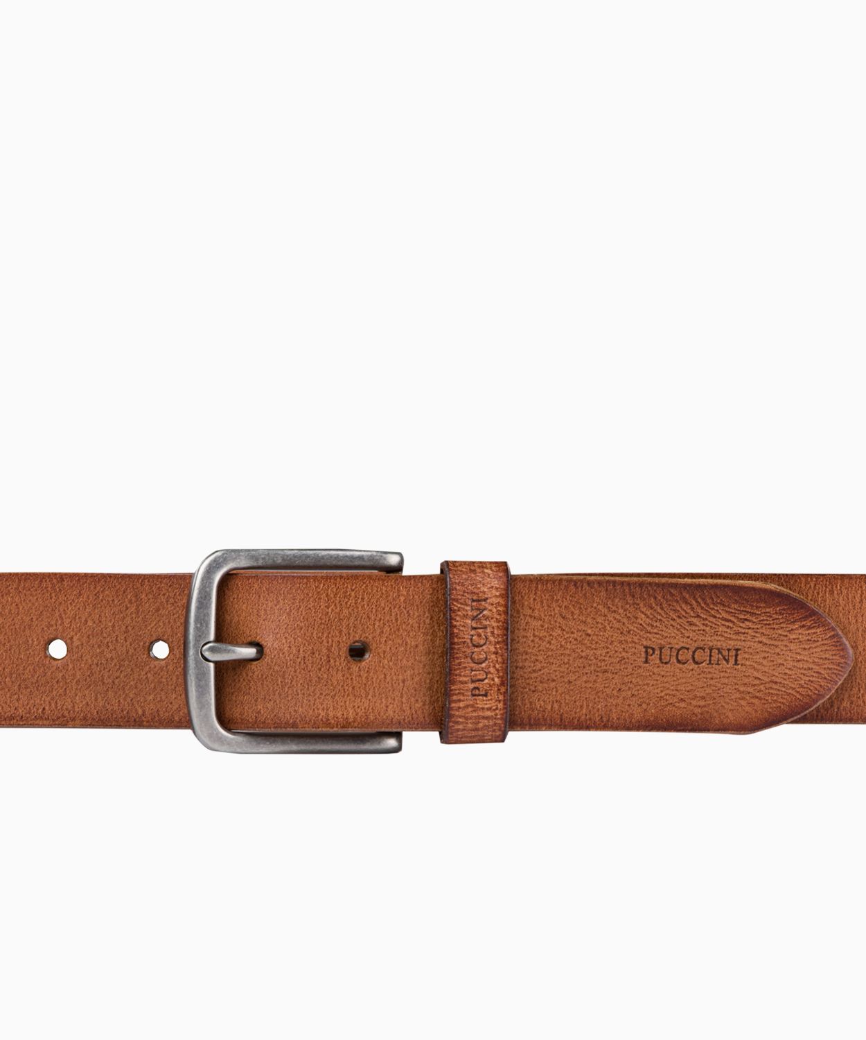 Чоловічий коричневий шкіряний ремінь