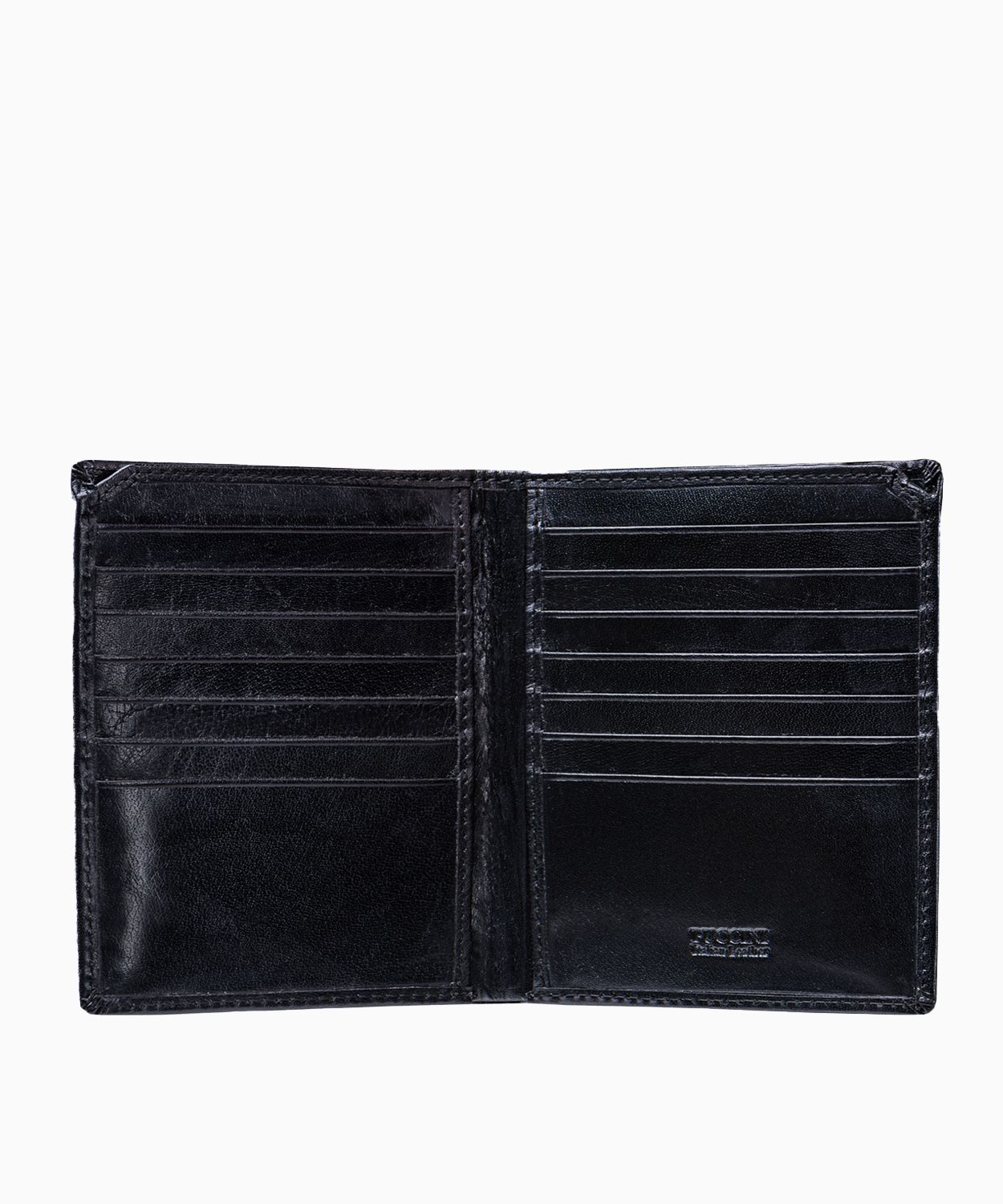 Елегантний чоловічий гаманець з натуральної шкіри чорного кольору 