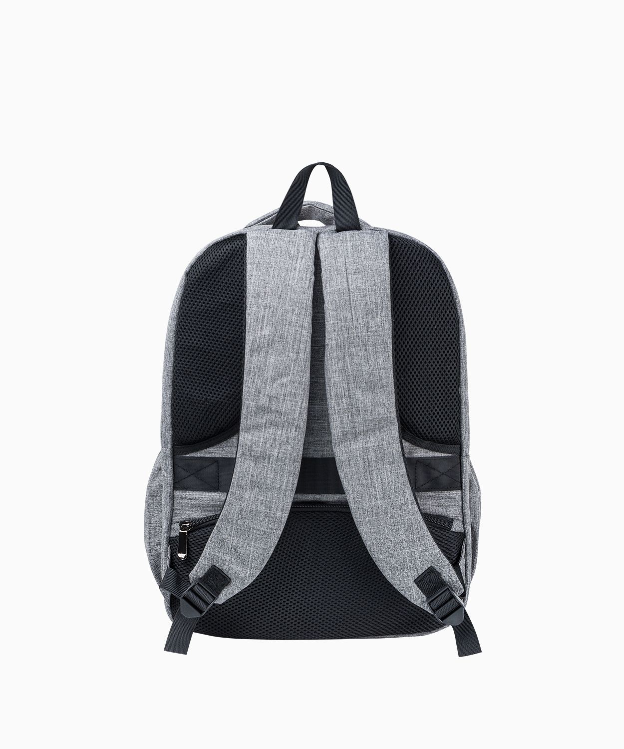 Великий рюкзак сірого кольору з кишенею для ноутбука